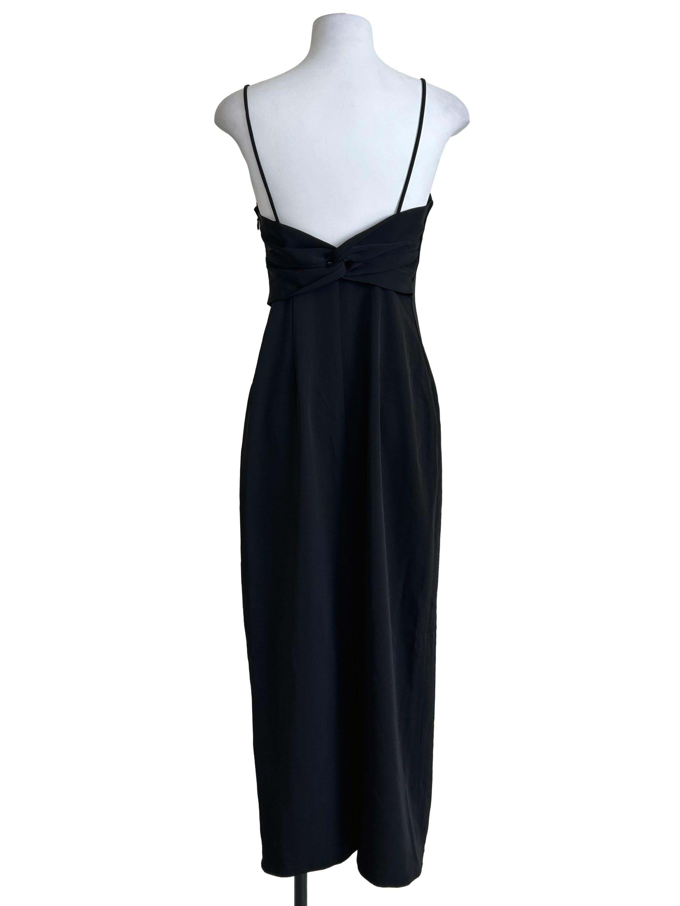 Black Spaghetti Strap Slip Dress