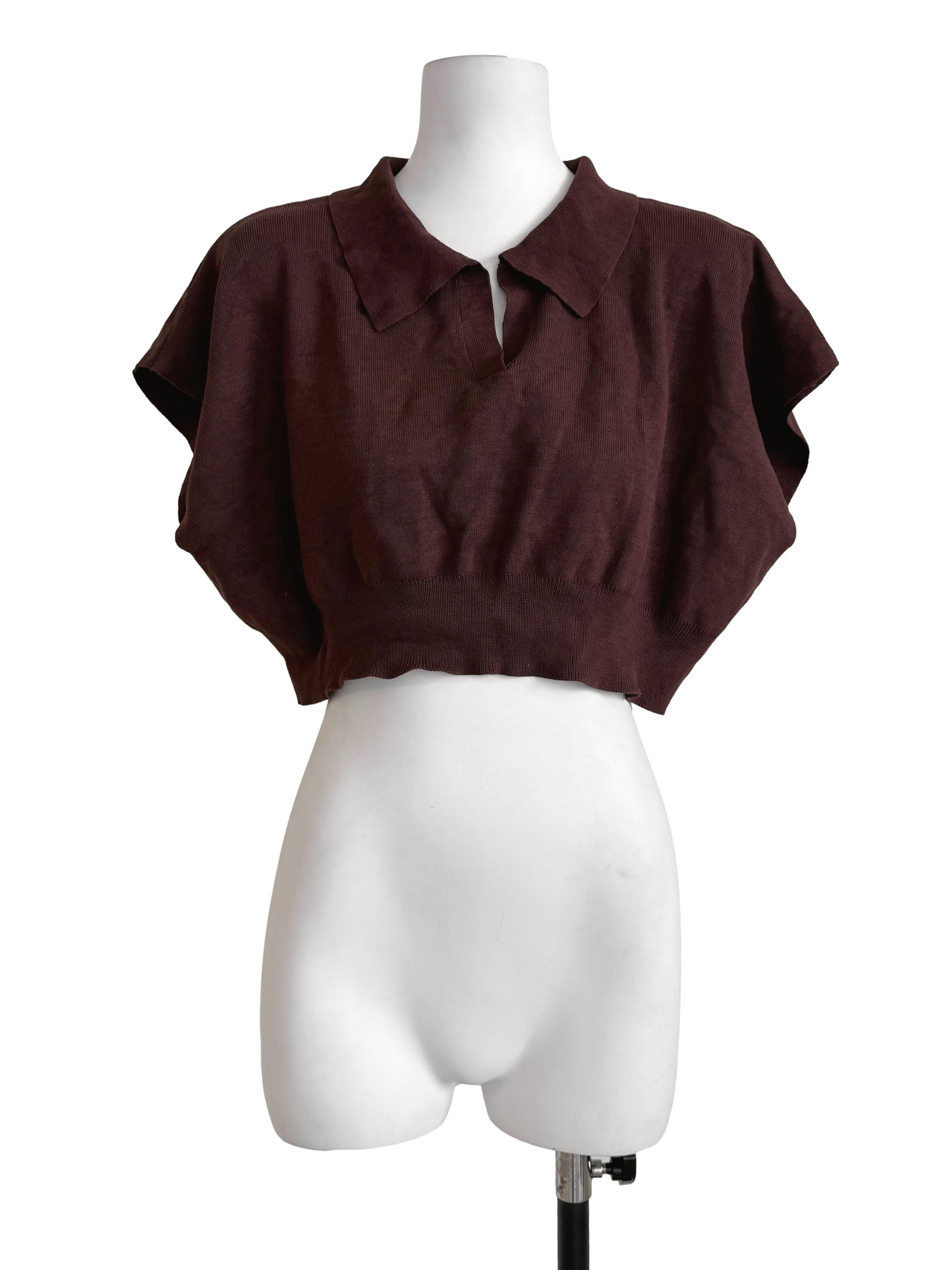 Penny Brown Knit Top