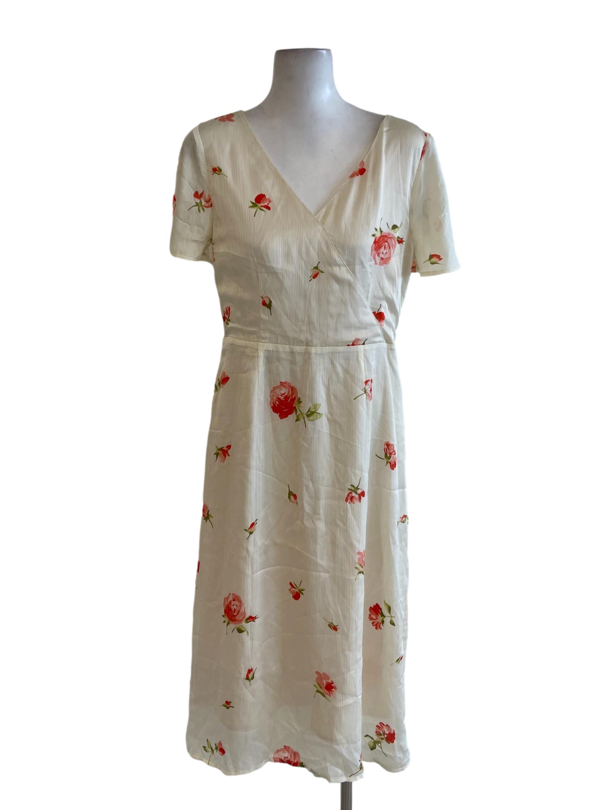 Yellow Buttermilk Floral Wrap Dress