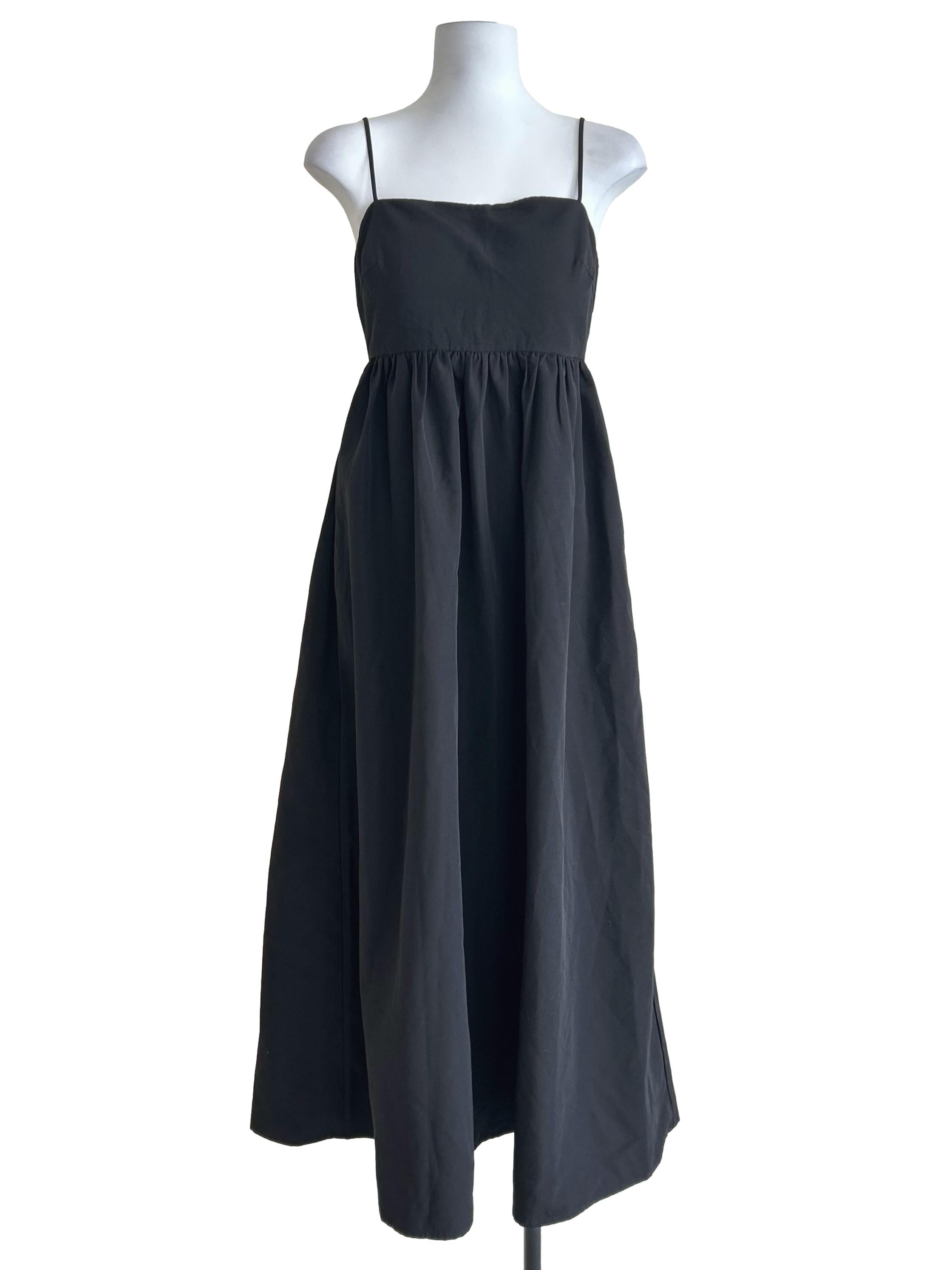 Black High Waist Empire Line Dress
