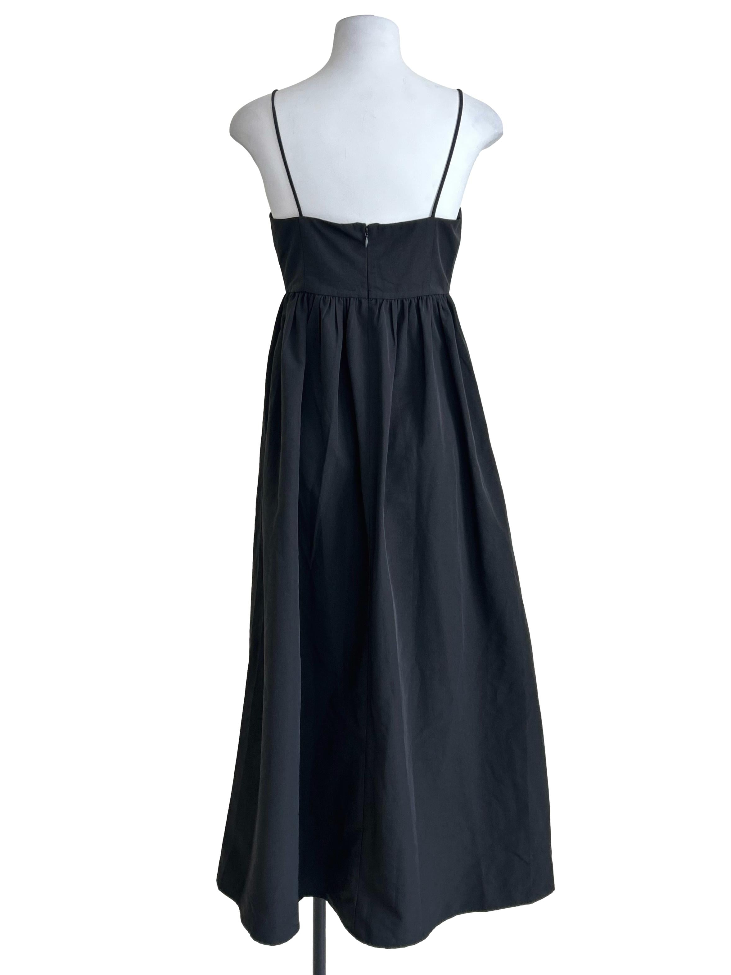 Black High Waist Empire Line Dress