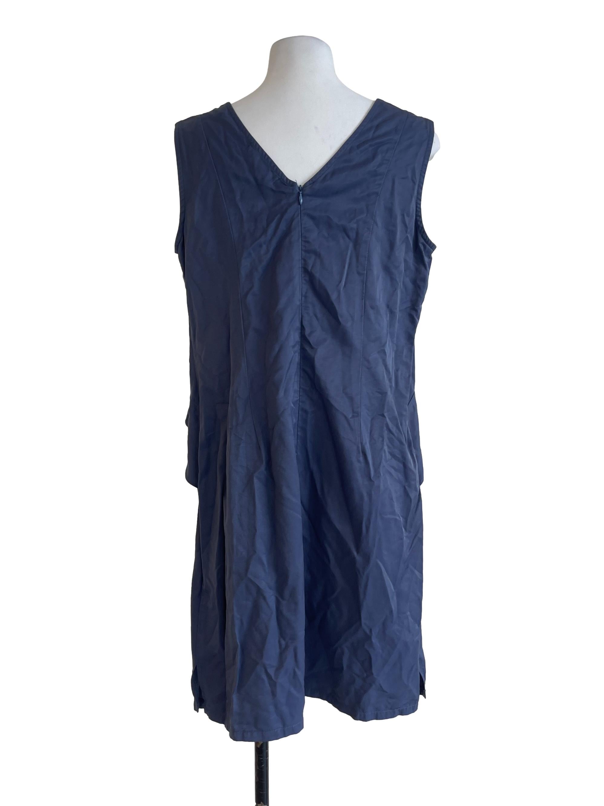 Dark Grey Cross Ruffles Dress