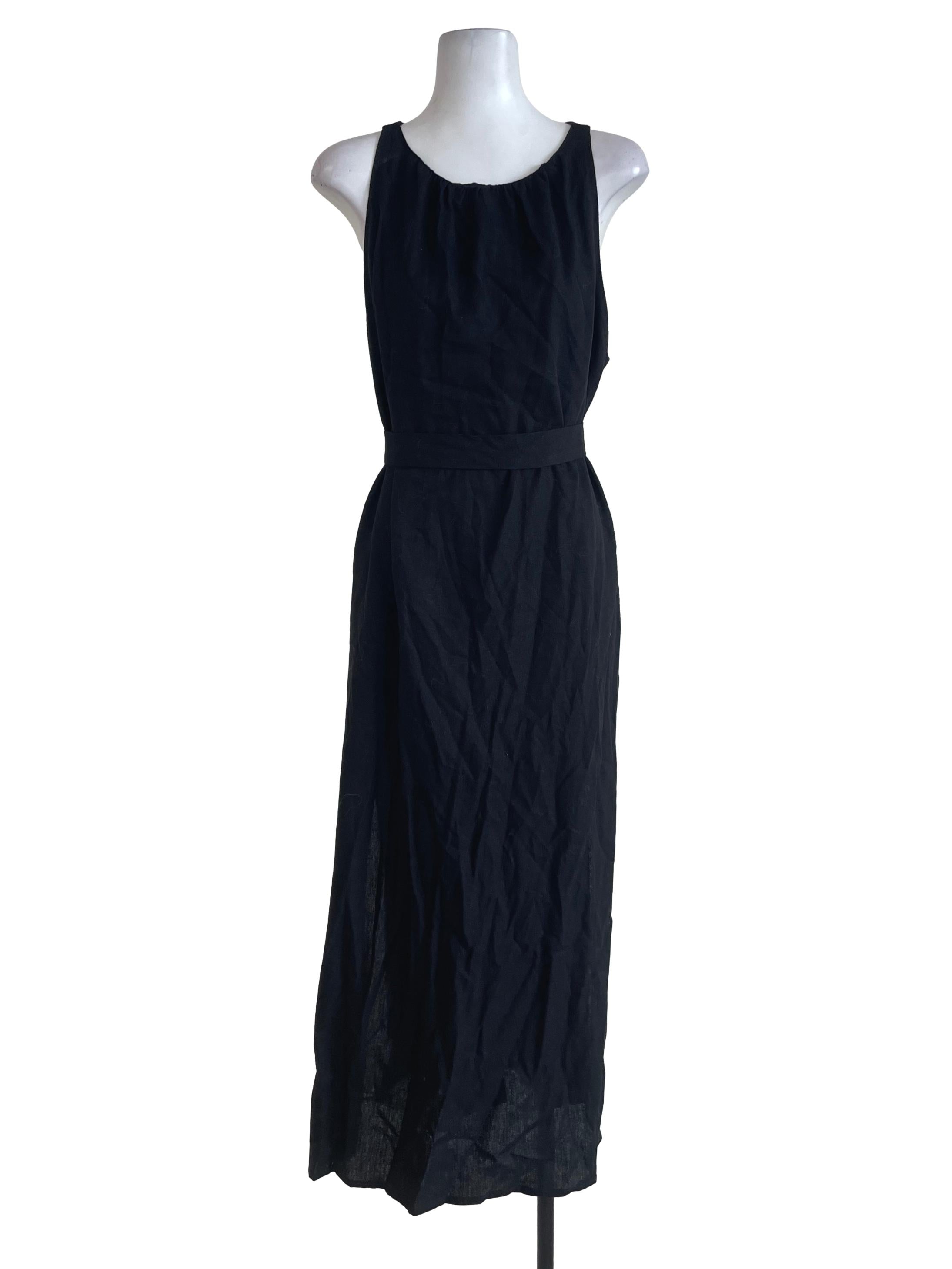 The Willow Label Black Sleeveless Plain Dress | REFASH