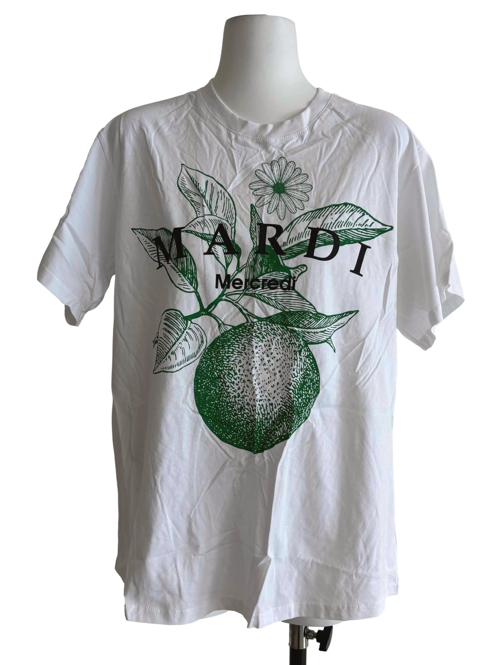 Powder White Green Graphic Tee