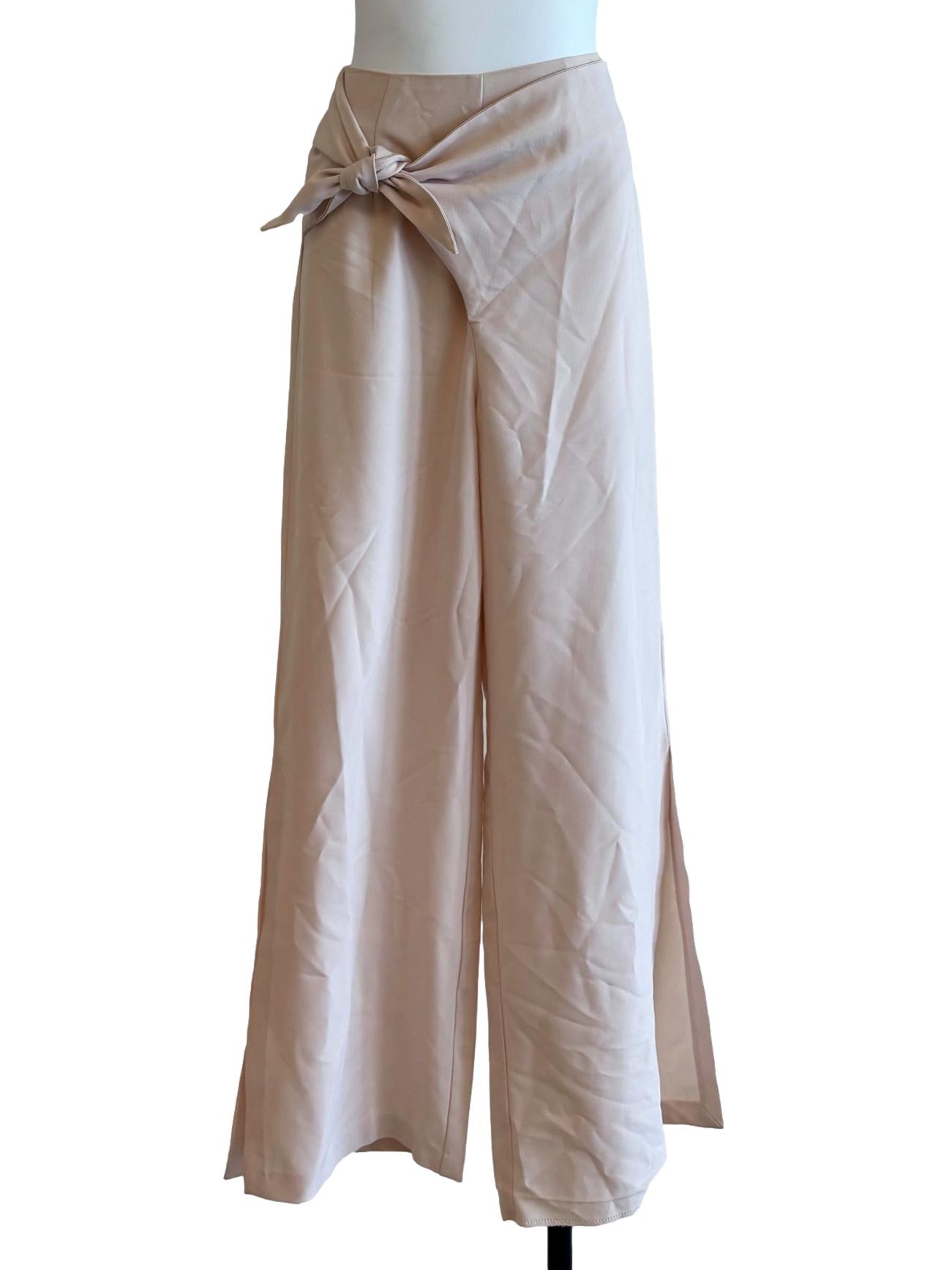 Antique White Side Twist Slit Pants