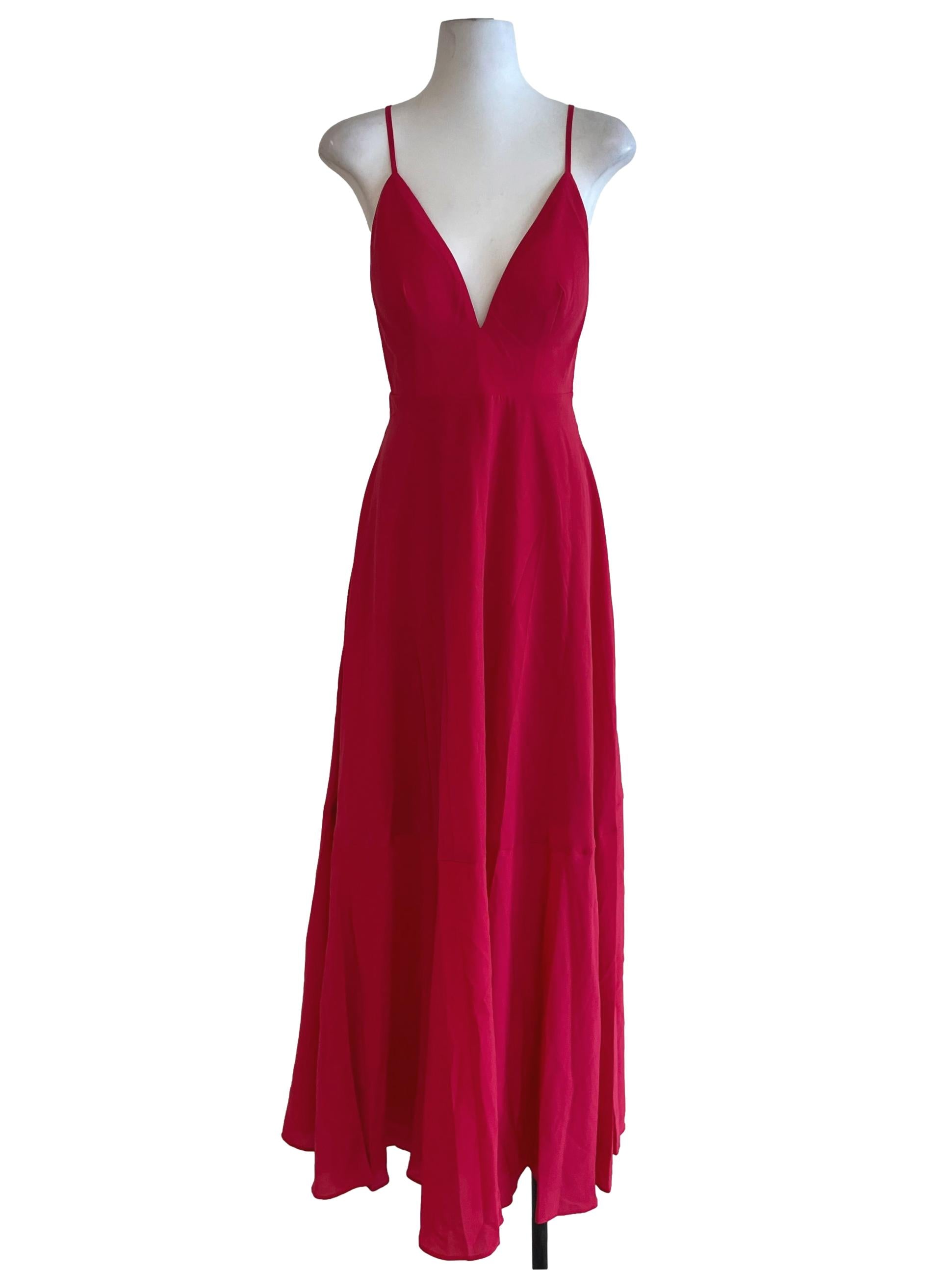Fuchsia Pink Sweetheart Neckline Babydoll Dress