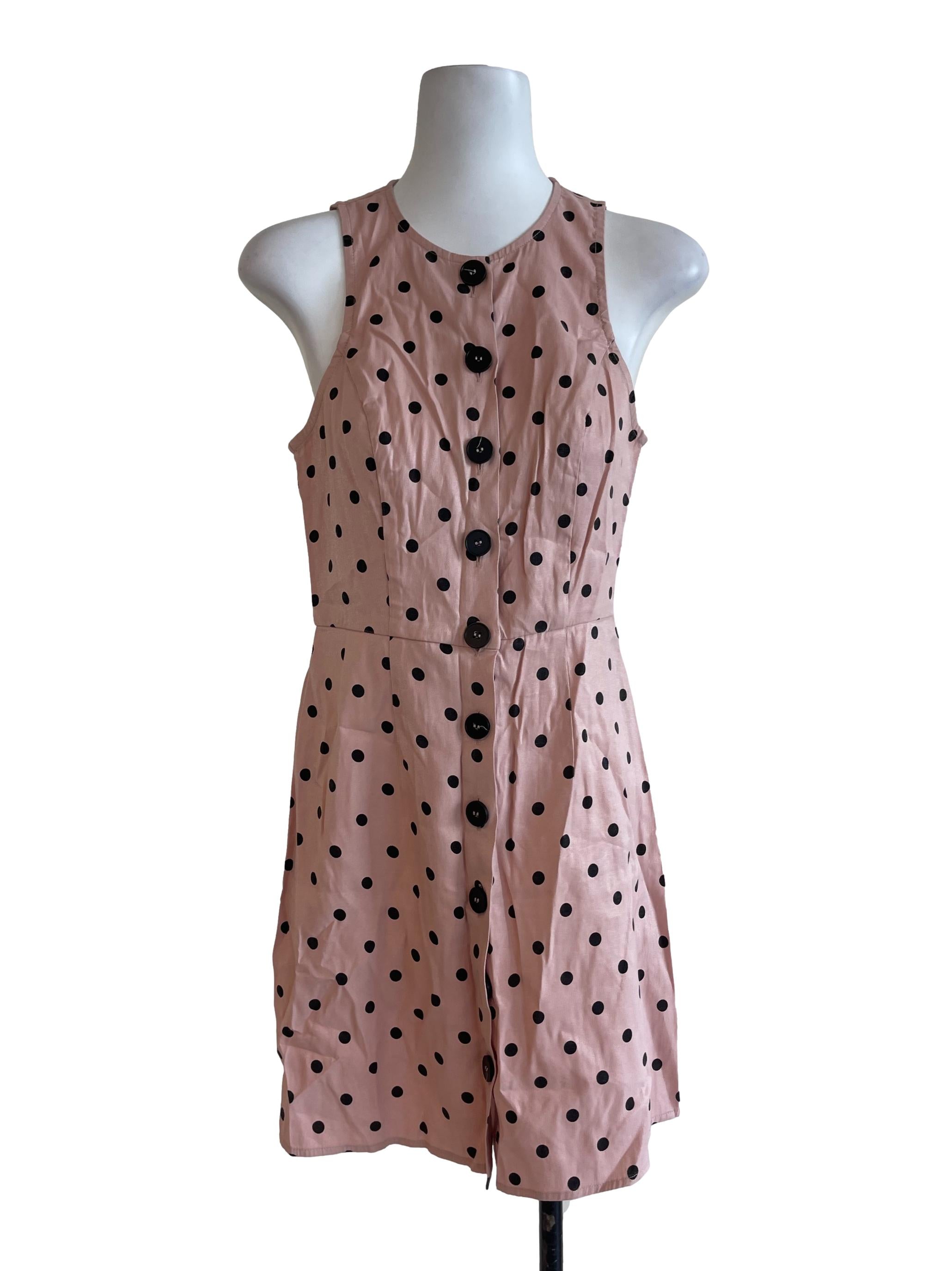 Nude Shimmer Polkadot Dress