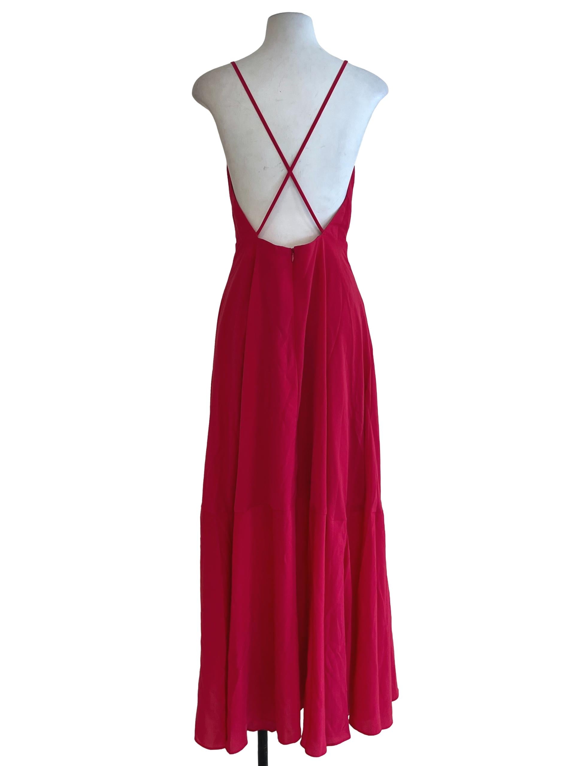 Fuchsia Pink Sweetheart Neckline Babydoll Dress