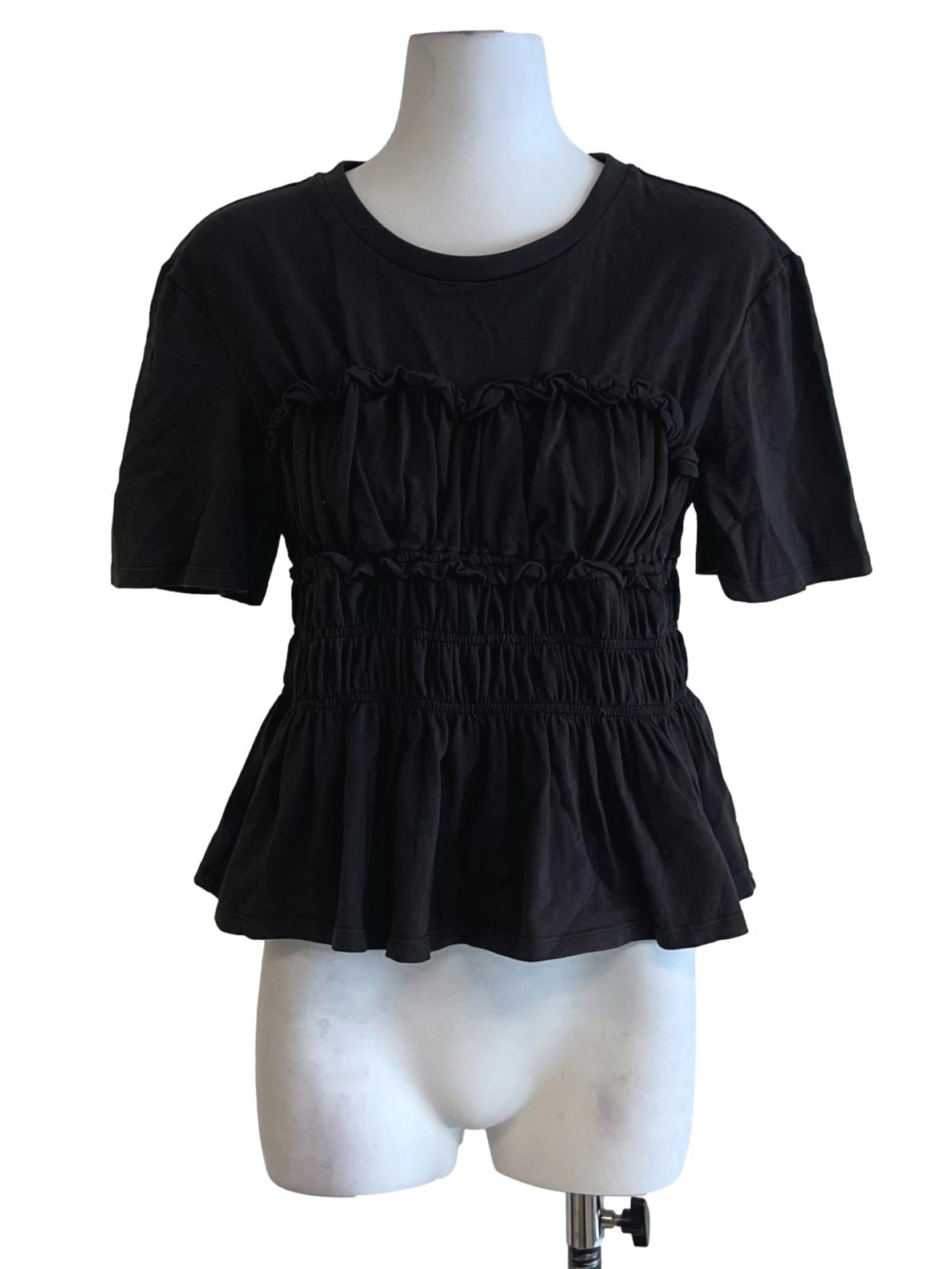 Dark Grey Jewel Neckline Blouse