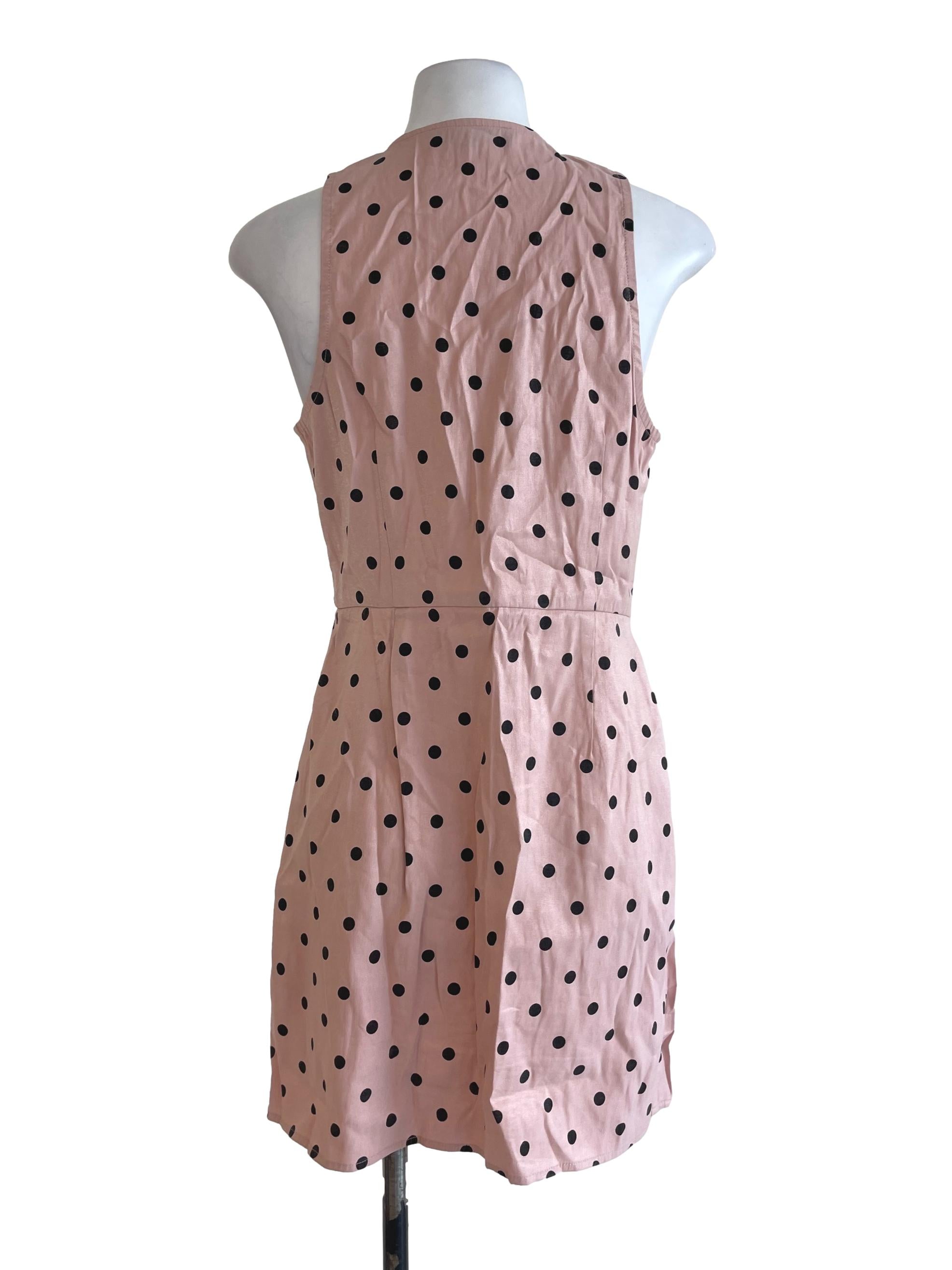Nude Shimmer Polkadot Dress