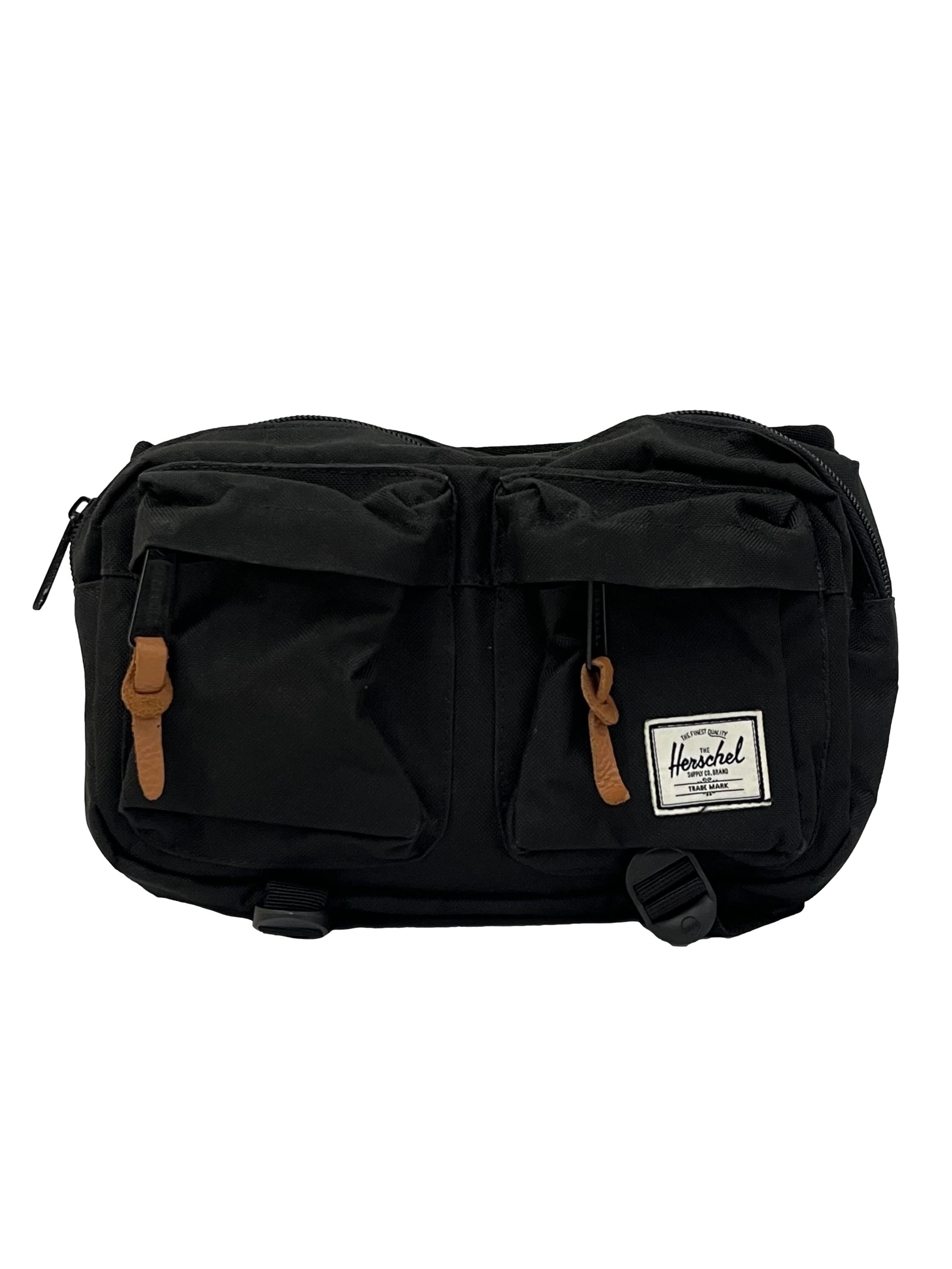 Black Canvas Eighteen Hip Crossbody Bag