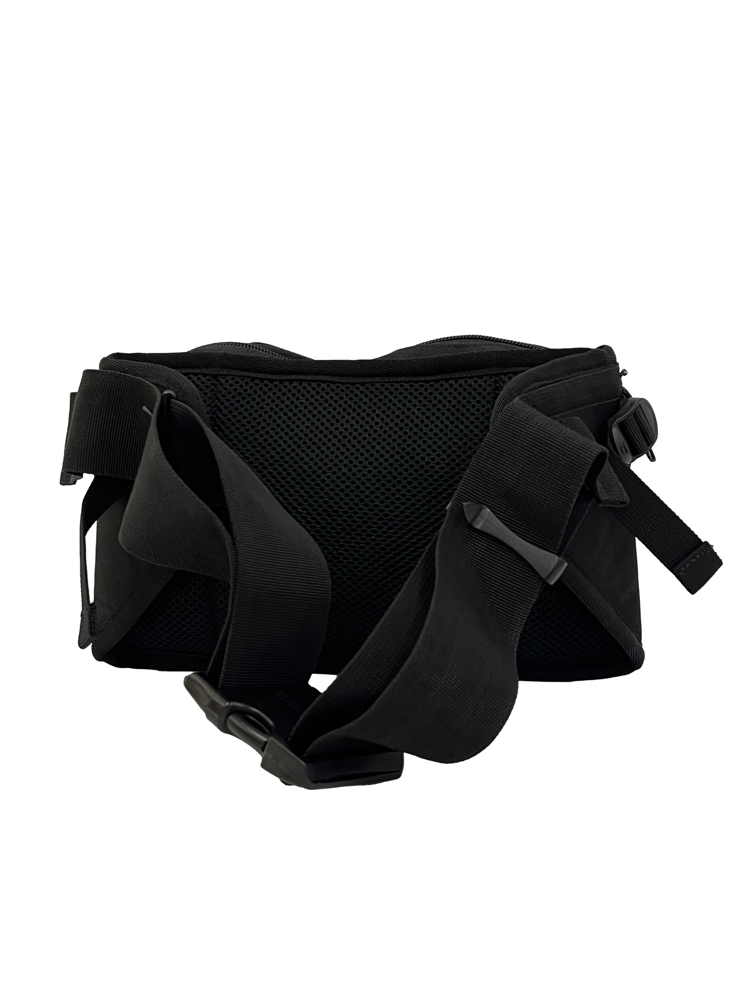 Black Canvas Eighteen Hip Crossbody Bag
