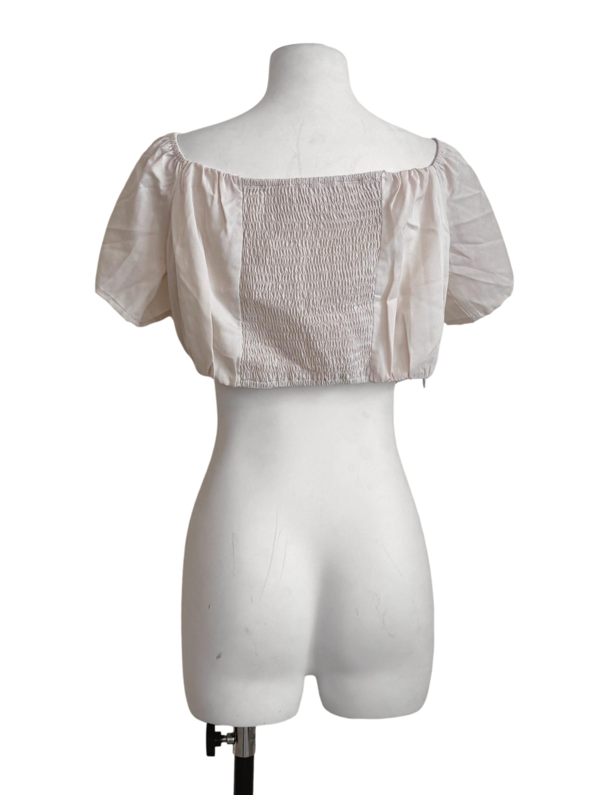 Alabaster White Square Neck Top