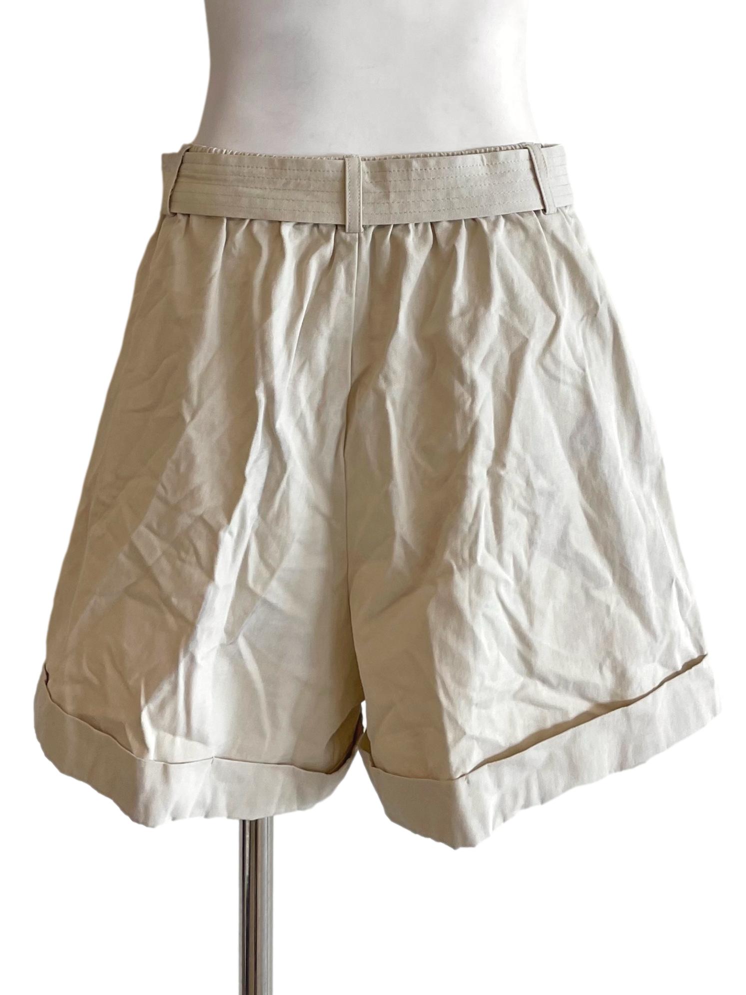 Bone Cuffed High Waisted Shorts LB