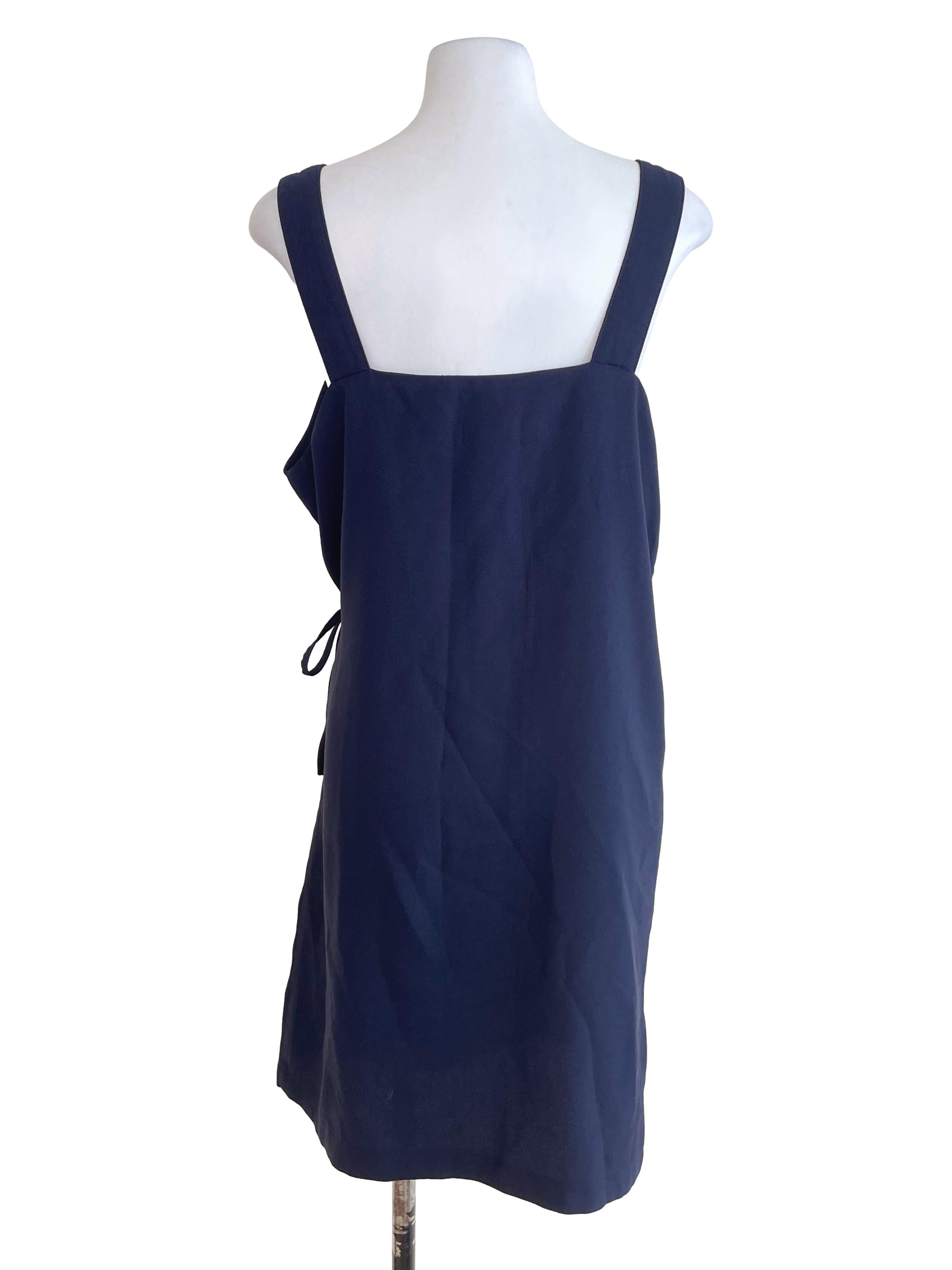 Navy Blue Wrap Dress