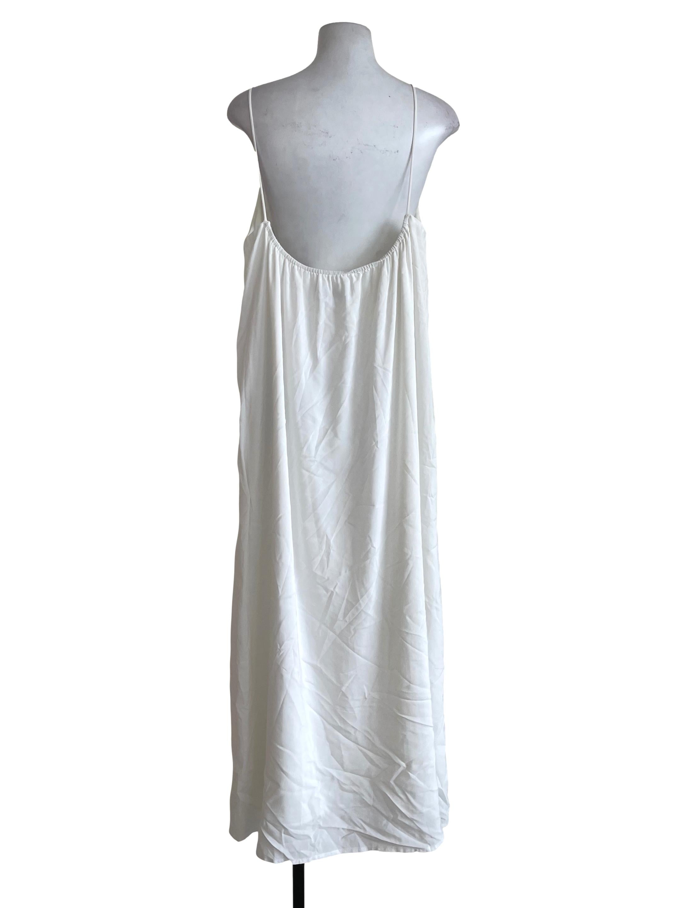 The Willow Label White Sleeveless Plain Dress | REFASH