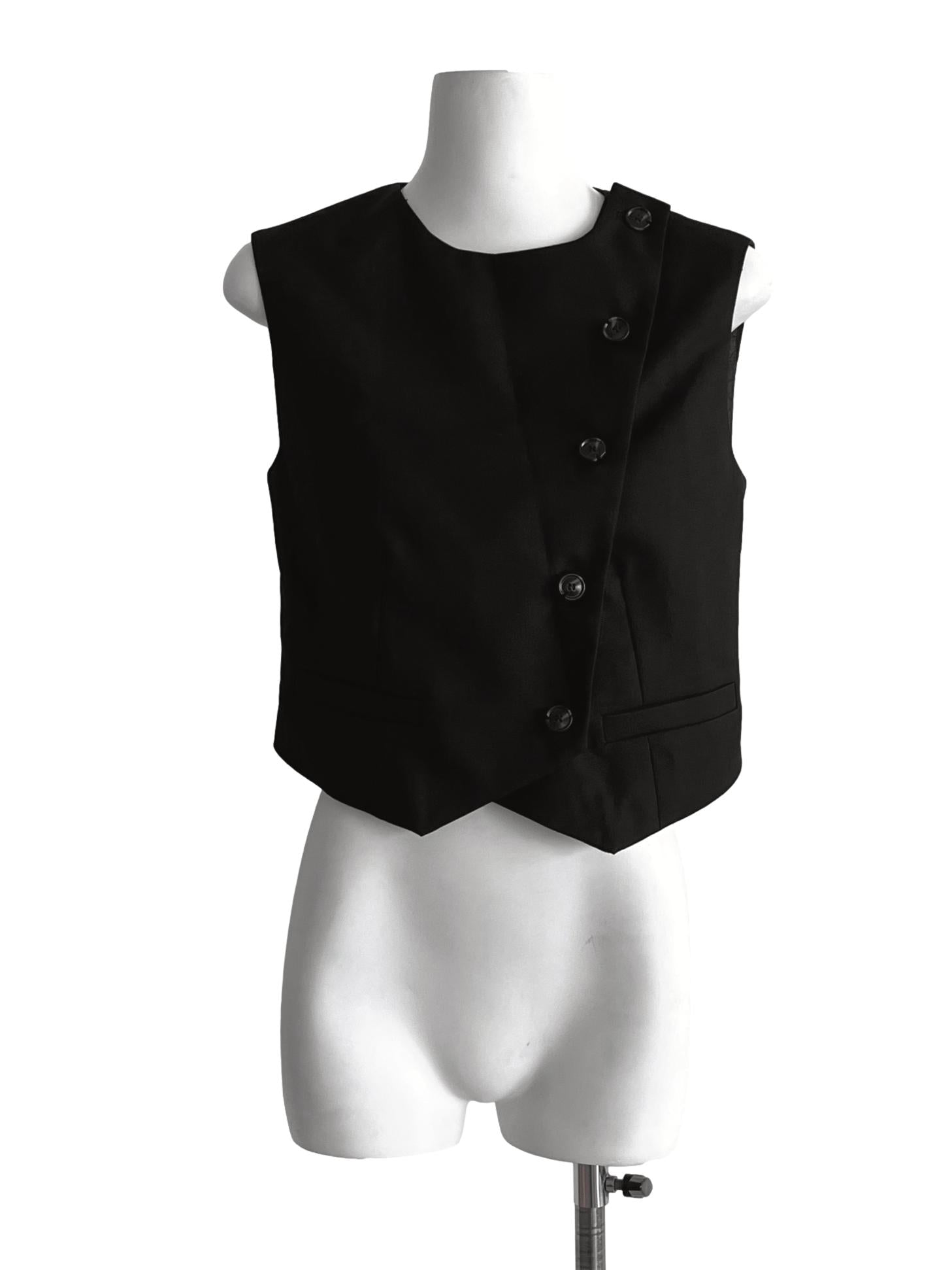 Carbon Black Vest Femme
