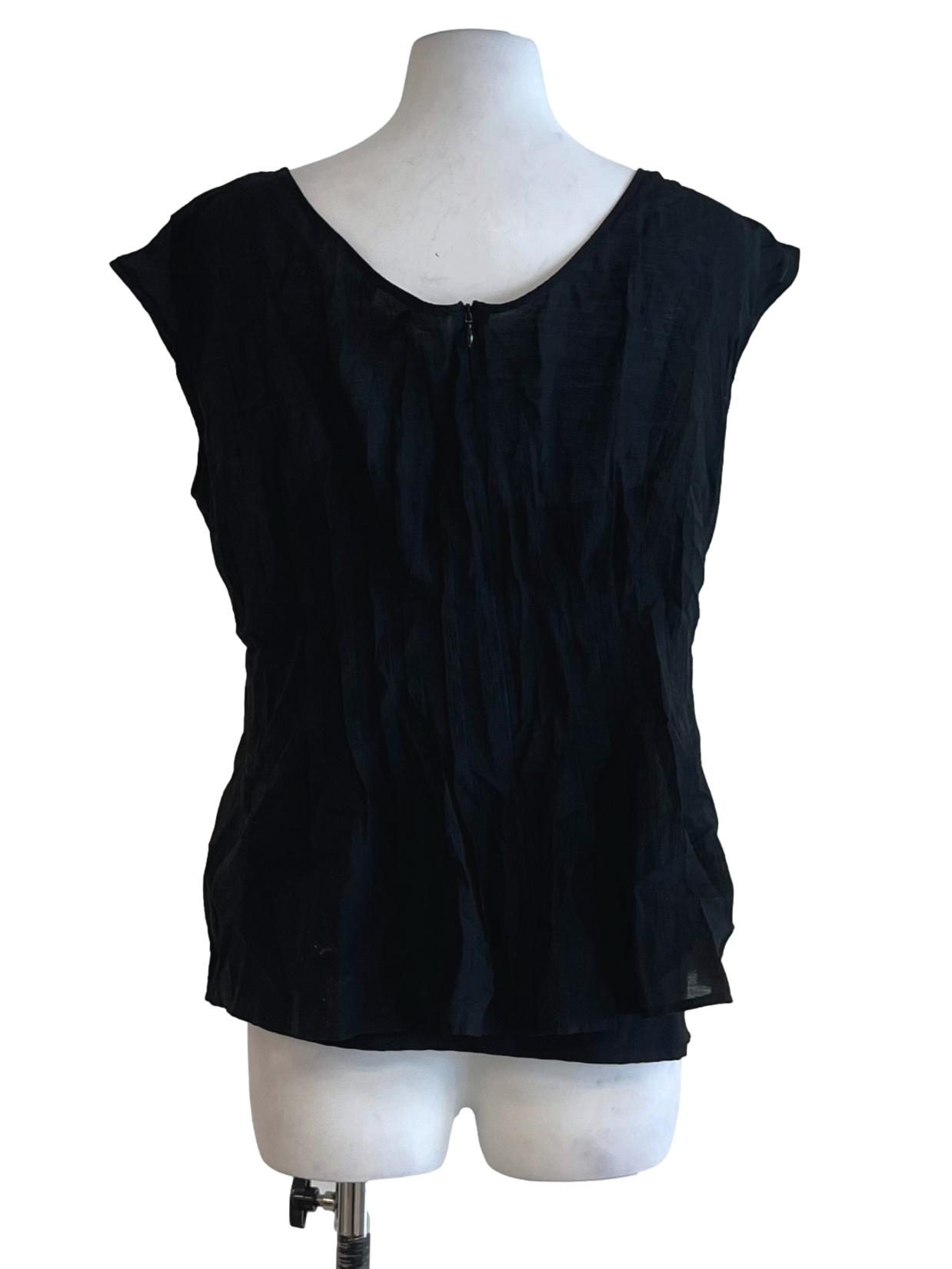 Black Sabrina Neckline Blouse