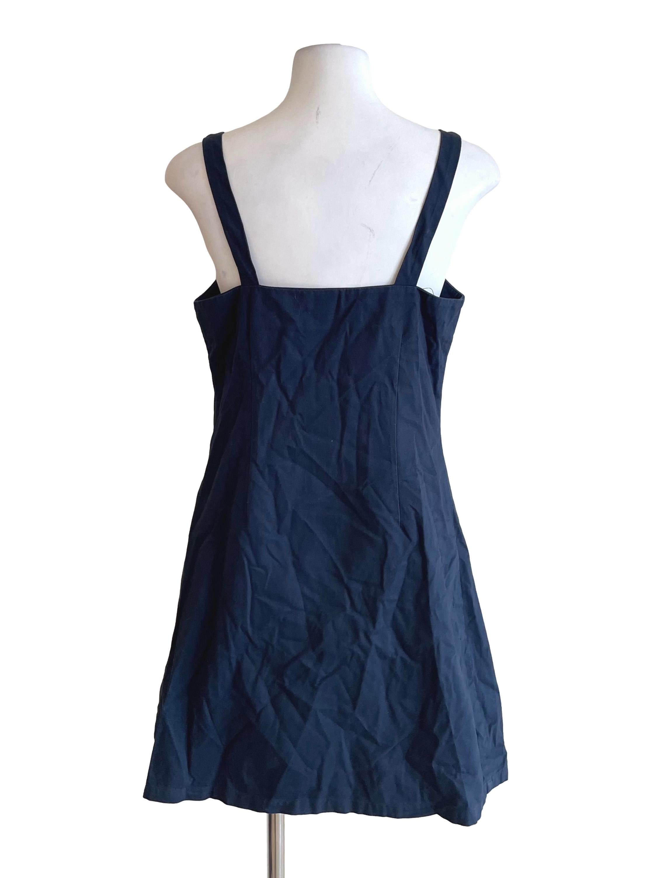 Navy Button Down Dress LB