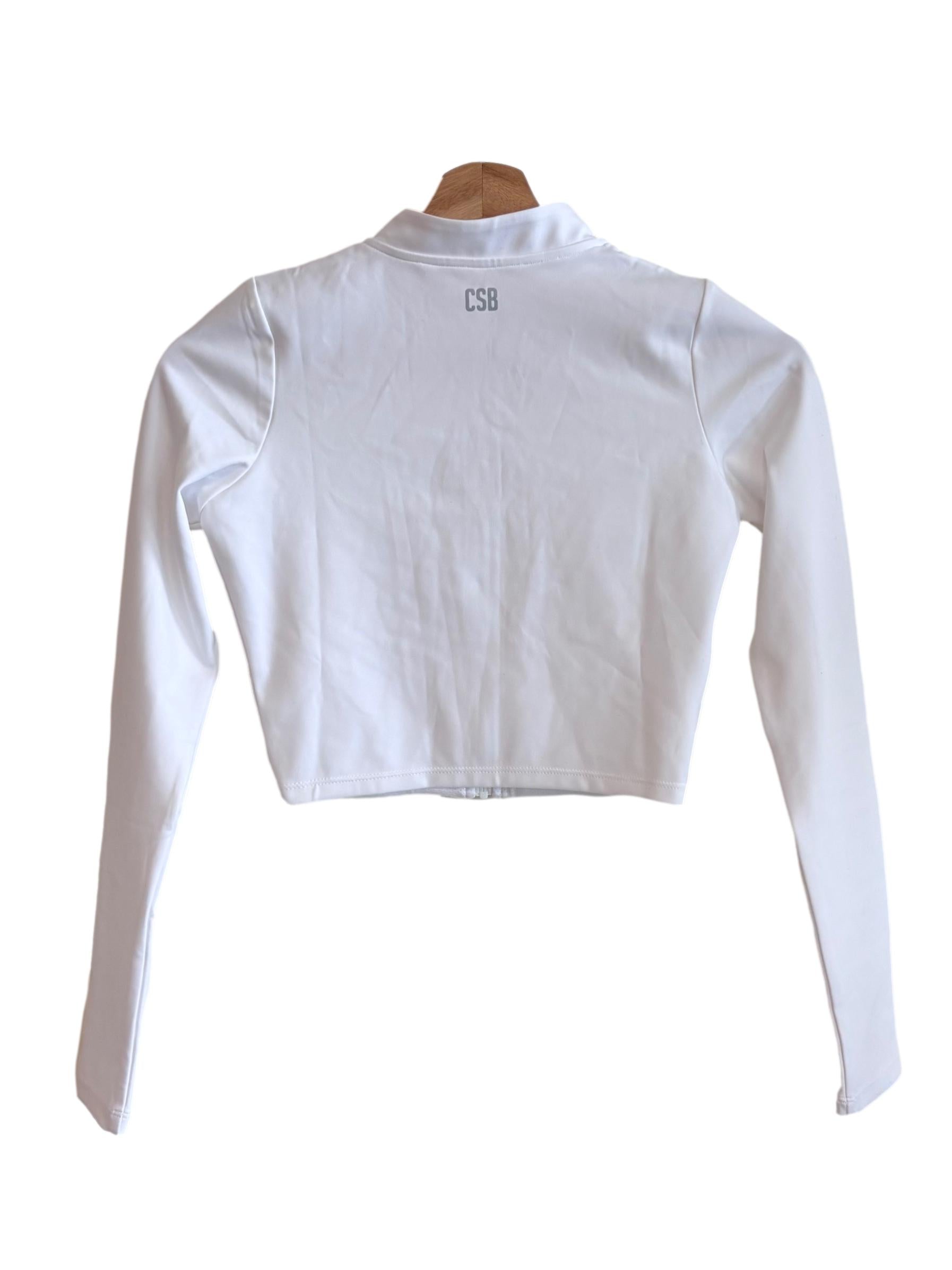 White Serenity Sculpt Zip Jacket