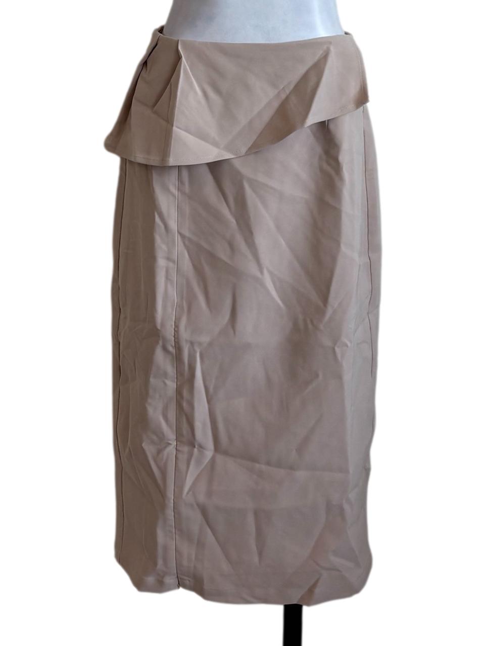 Eggnog Ruffle Pencil Skirt