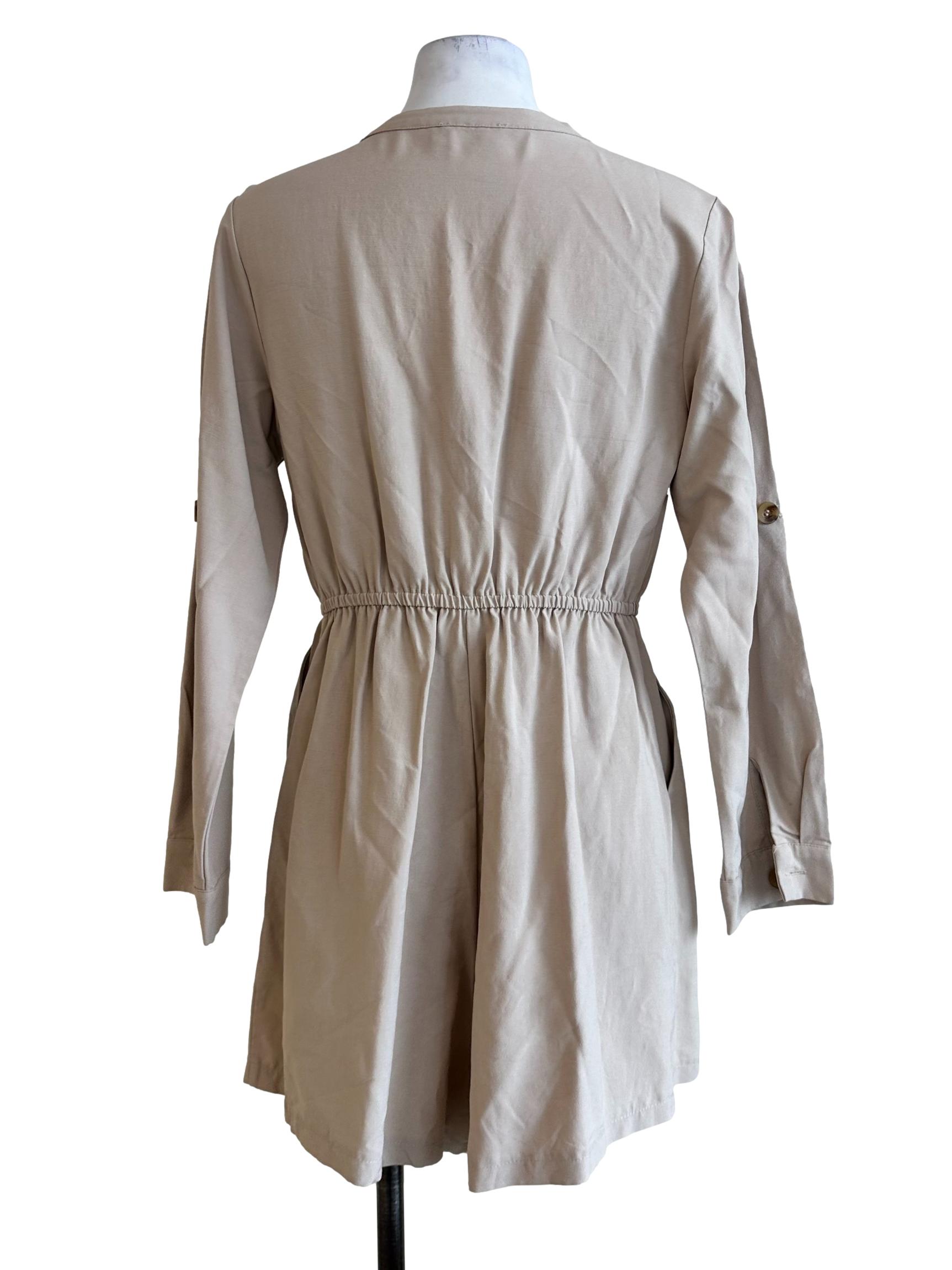 Sugar Cookie Beige Long Sleeves Ronper