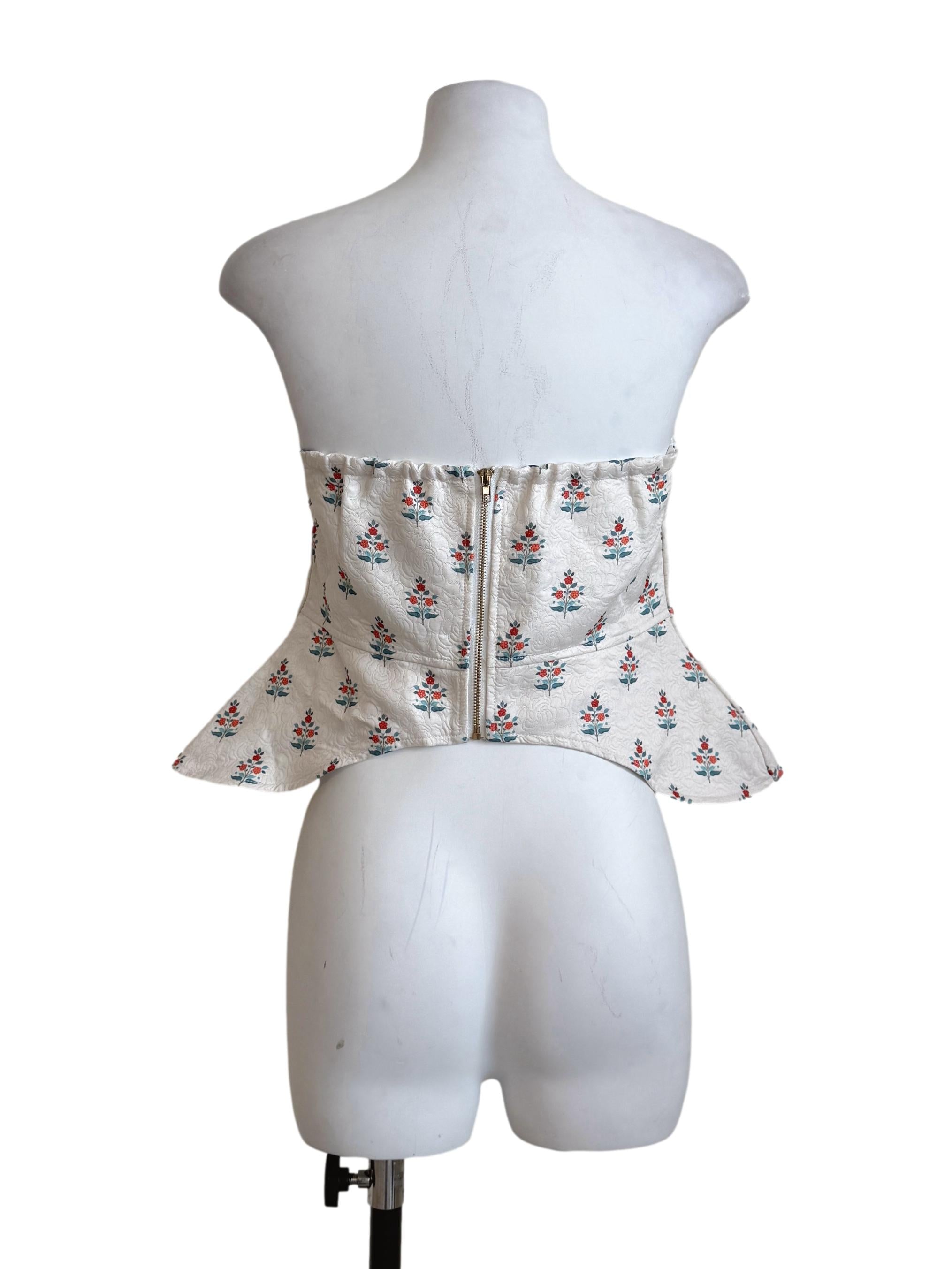 Pearl White Flower Printed Top