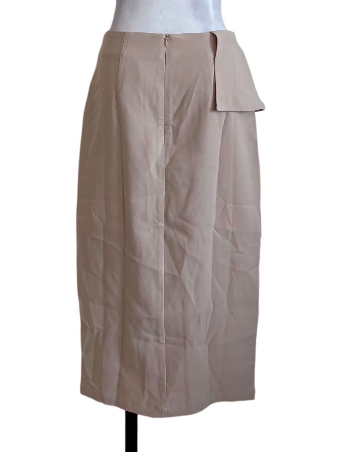 Eggnog Ruffle Pencil Skirt