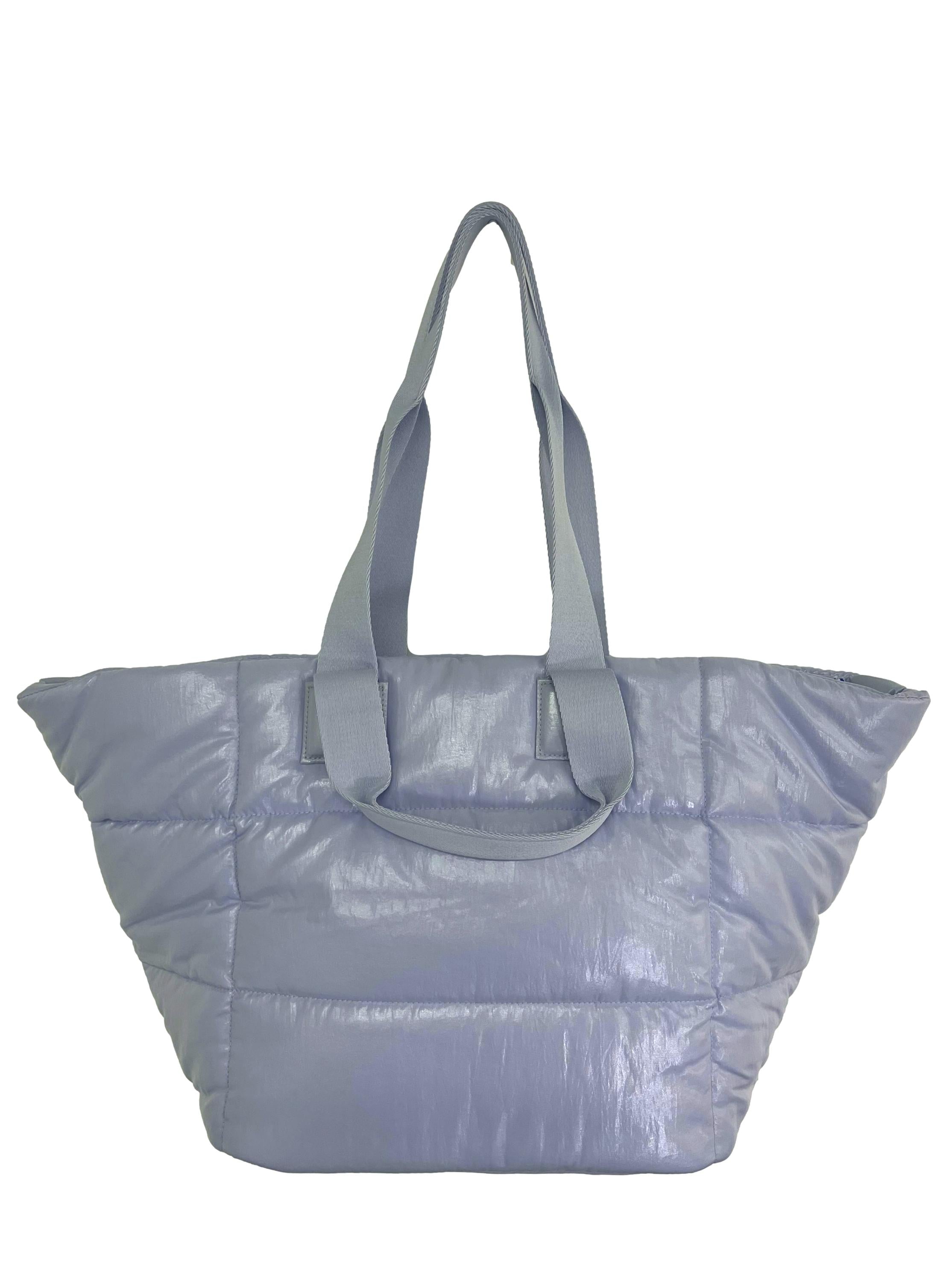 Purple Nylon Glazed Poofy Trapeze Bag CSN