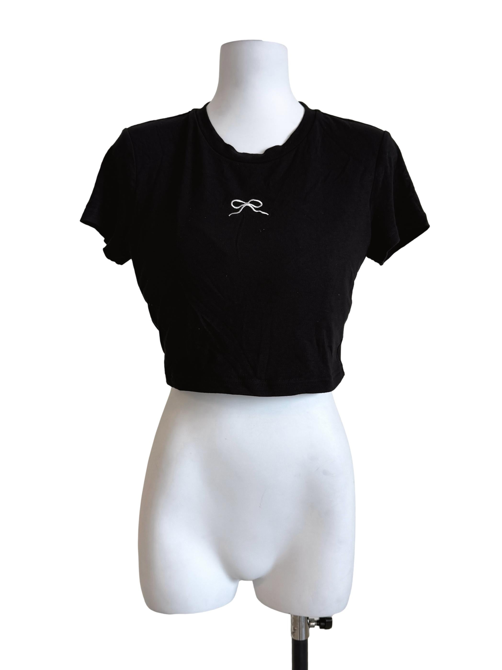 Black Short Sleeves Top