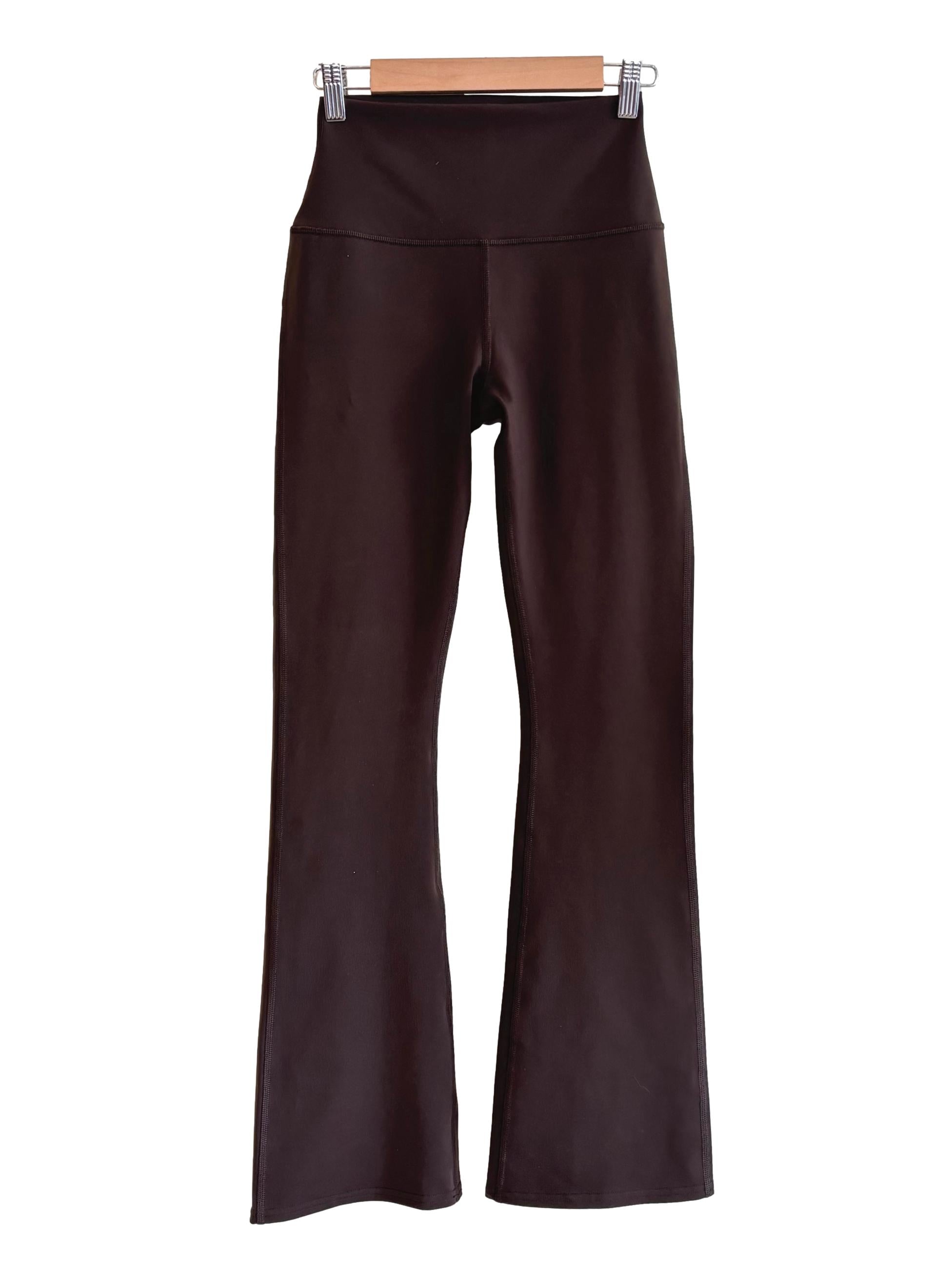 Coffee Brown High Rise Flare Tight