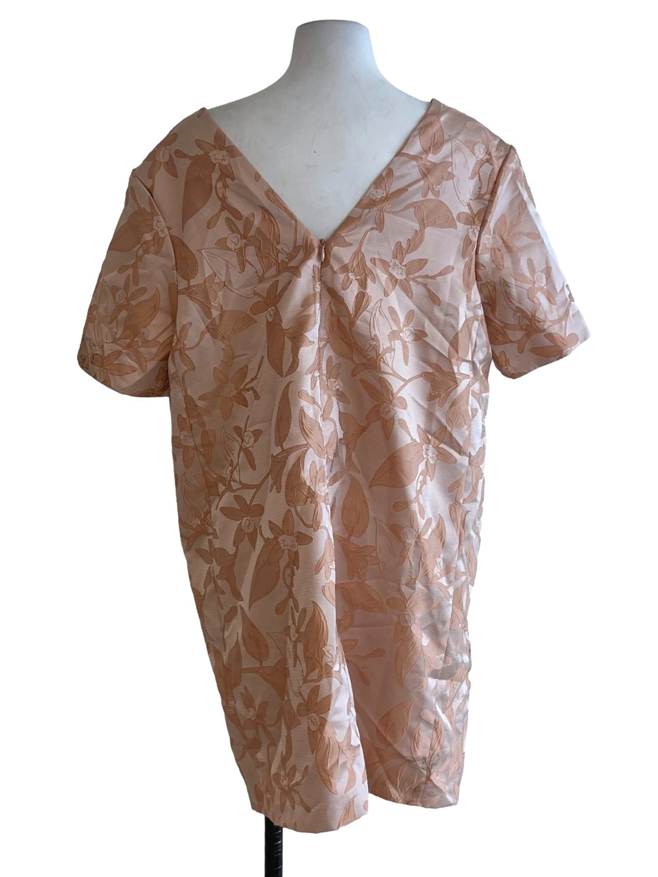 Peach Floral Empire Dress