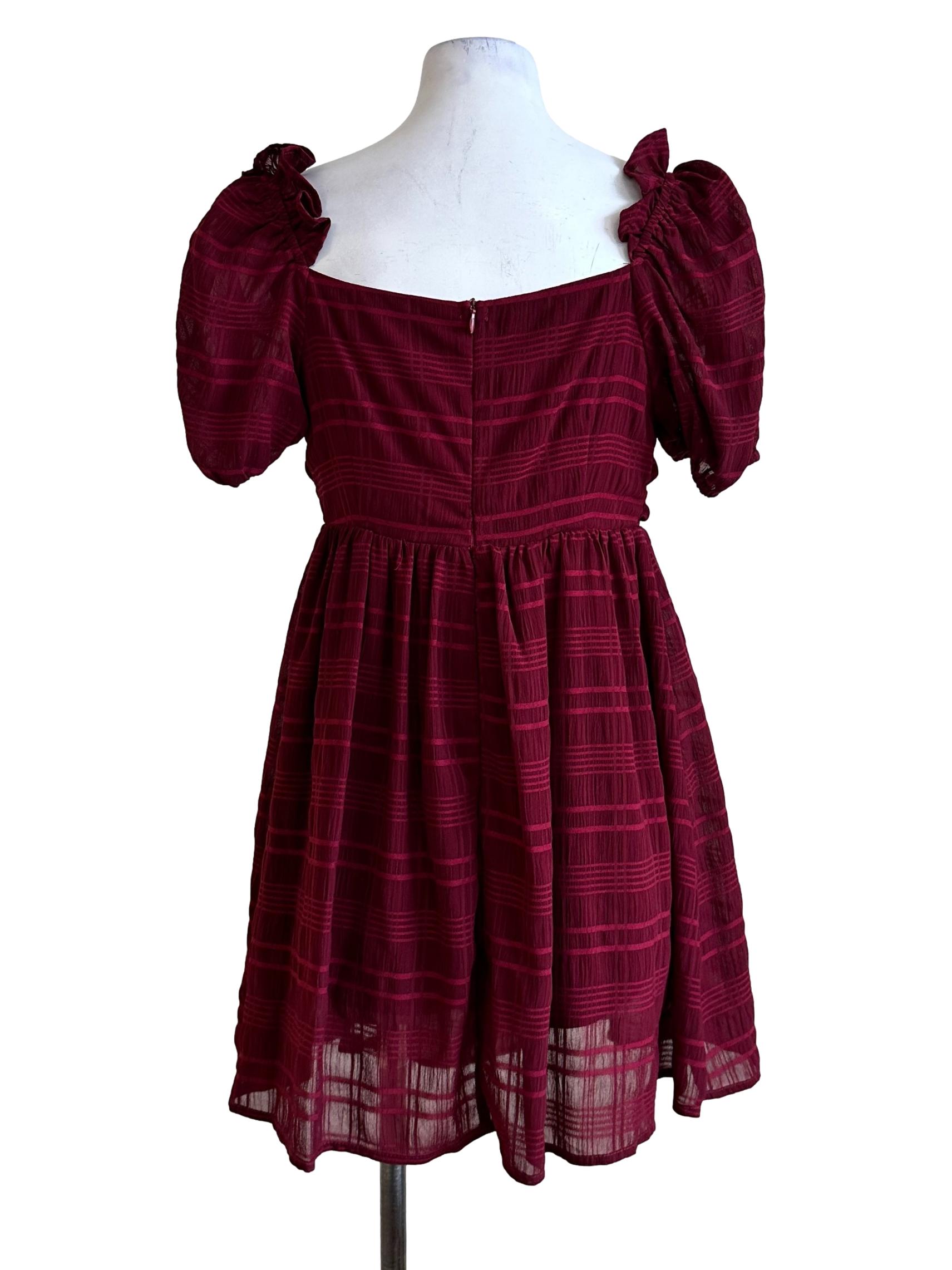 Cherry Red Plaid Pattern Romper