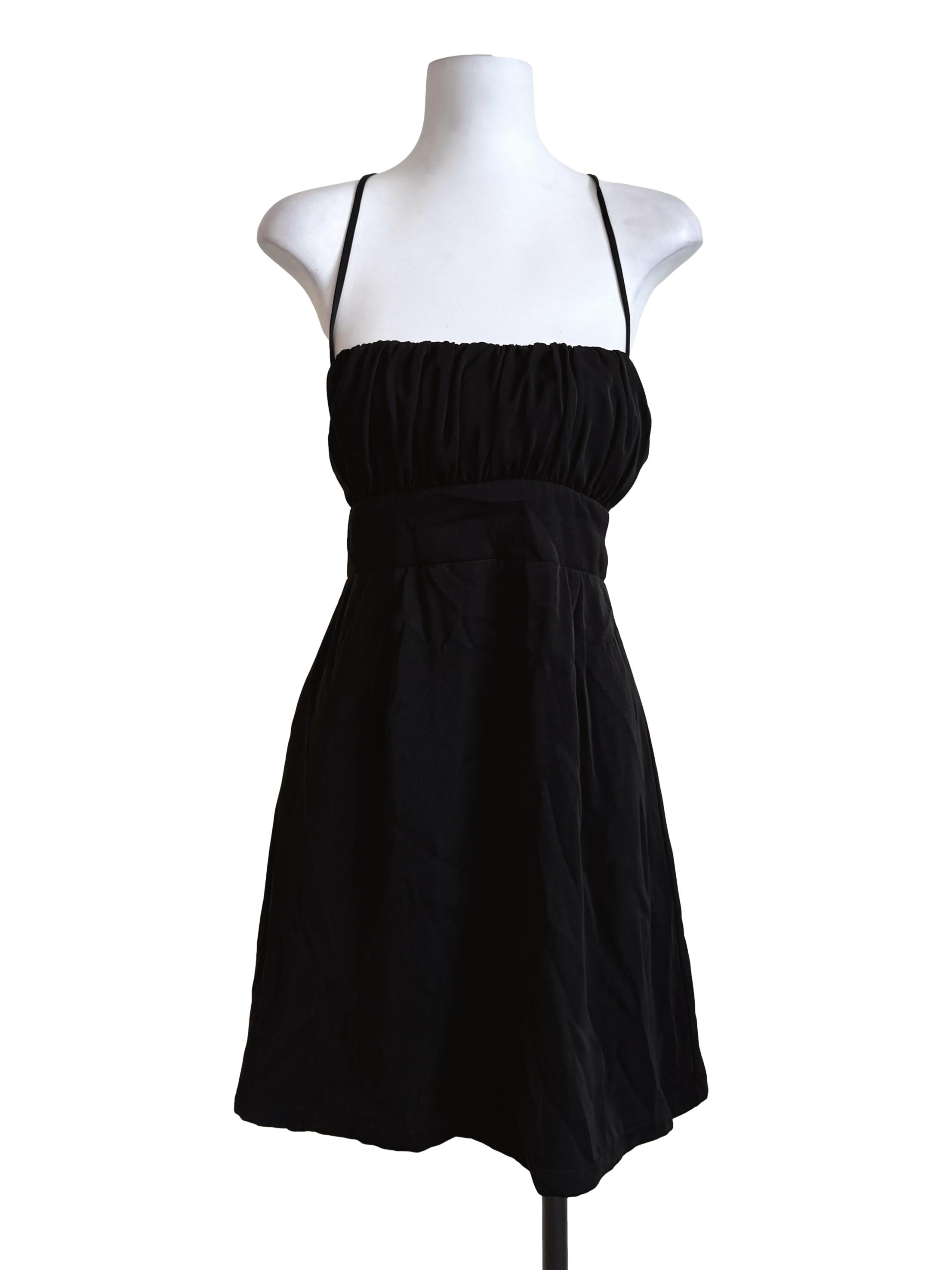 Black Open Back Dress