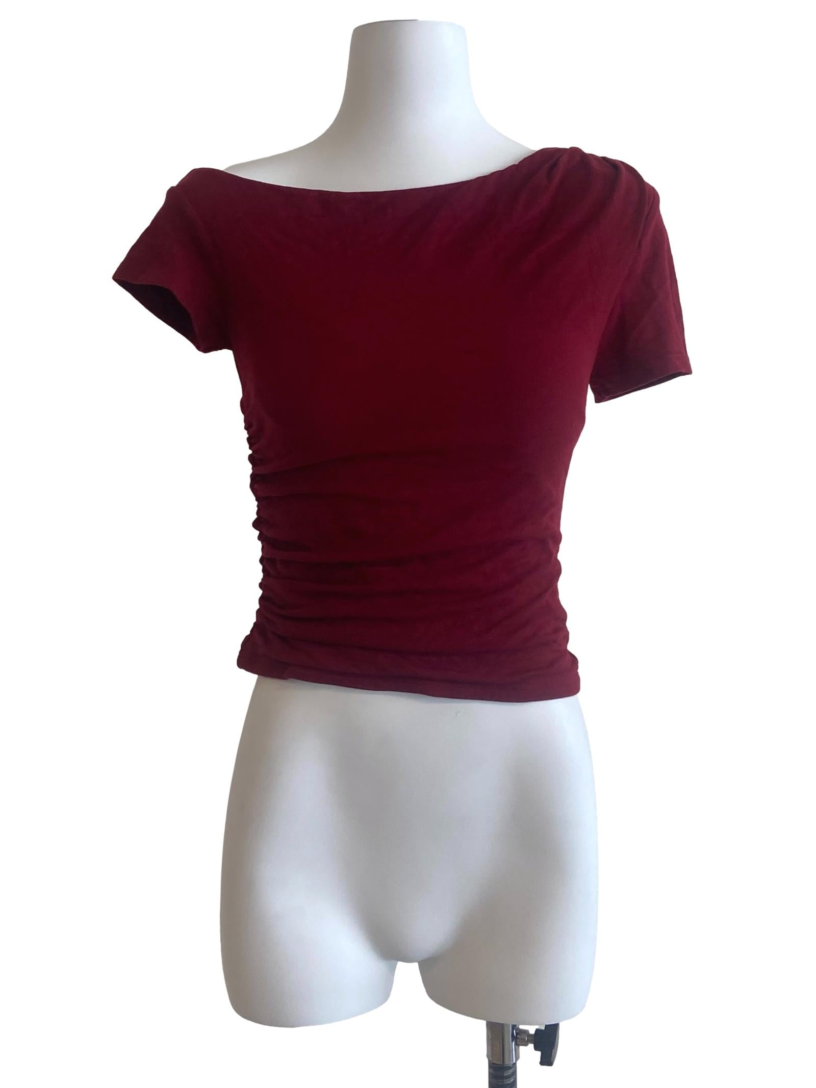Crimson Red Twill Top