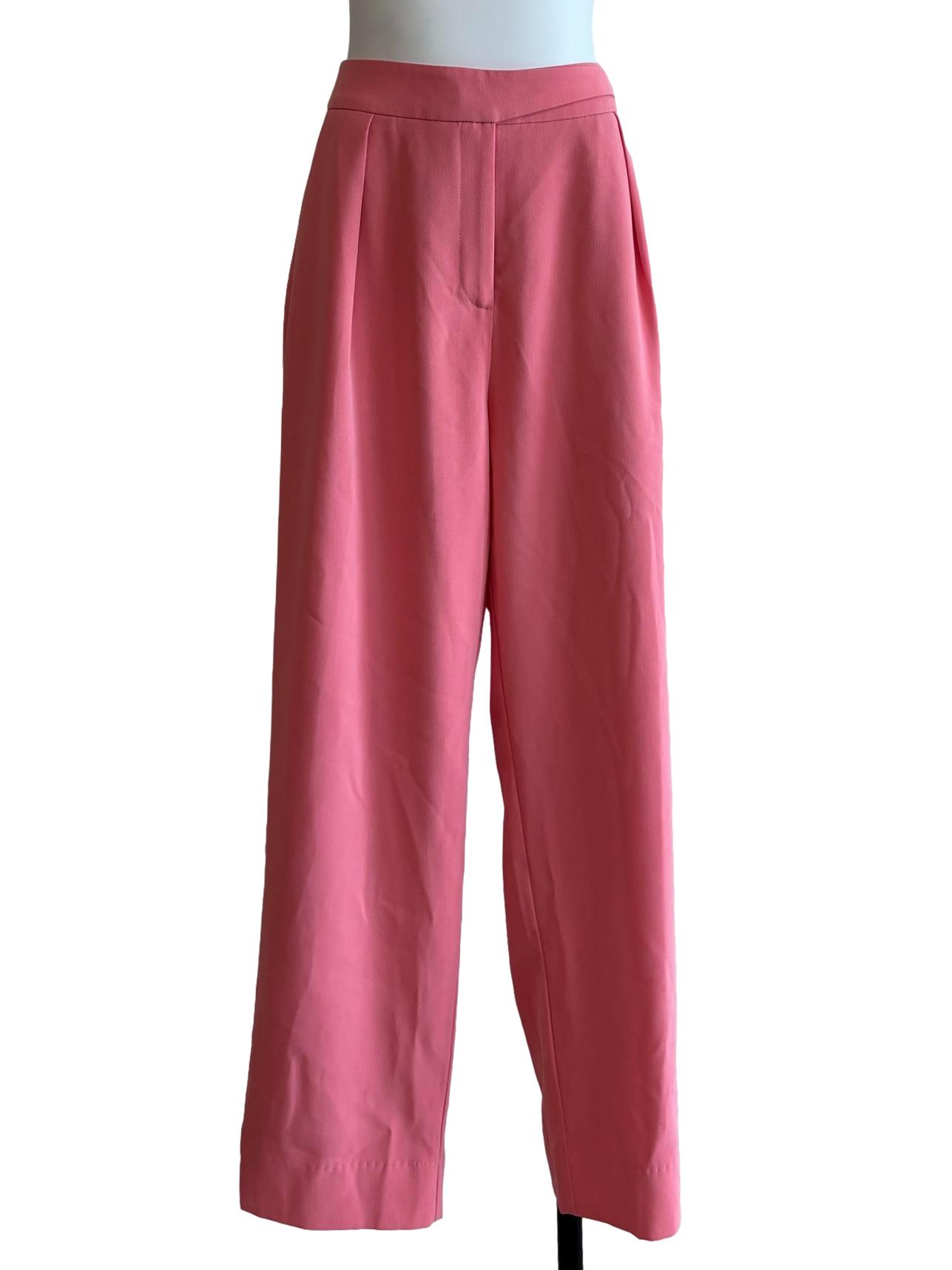 Coral Pink Straight Cut Pants
