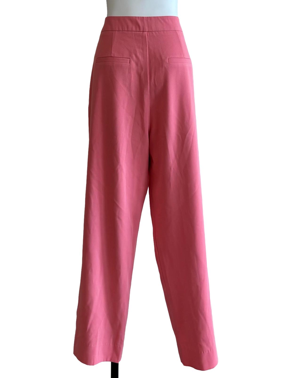 Coral Pink Straight Cut Pants