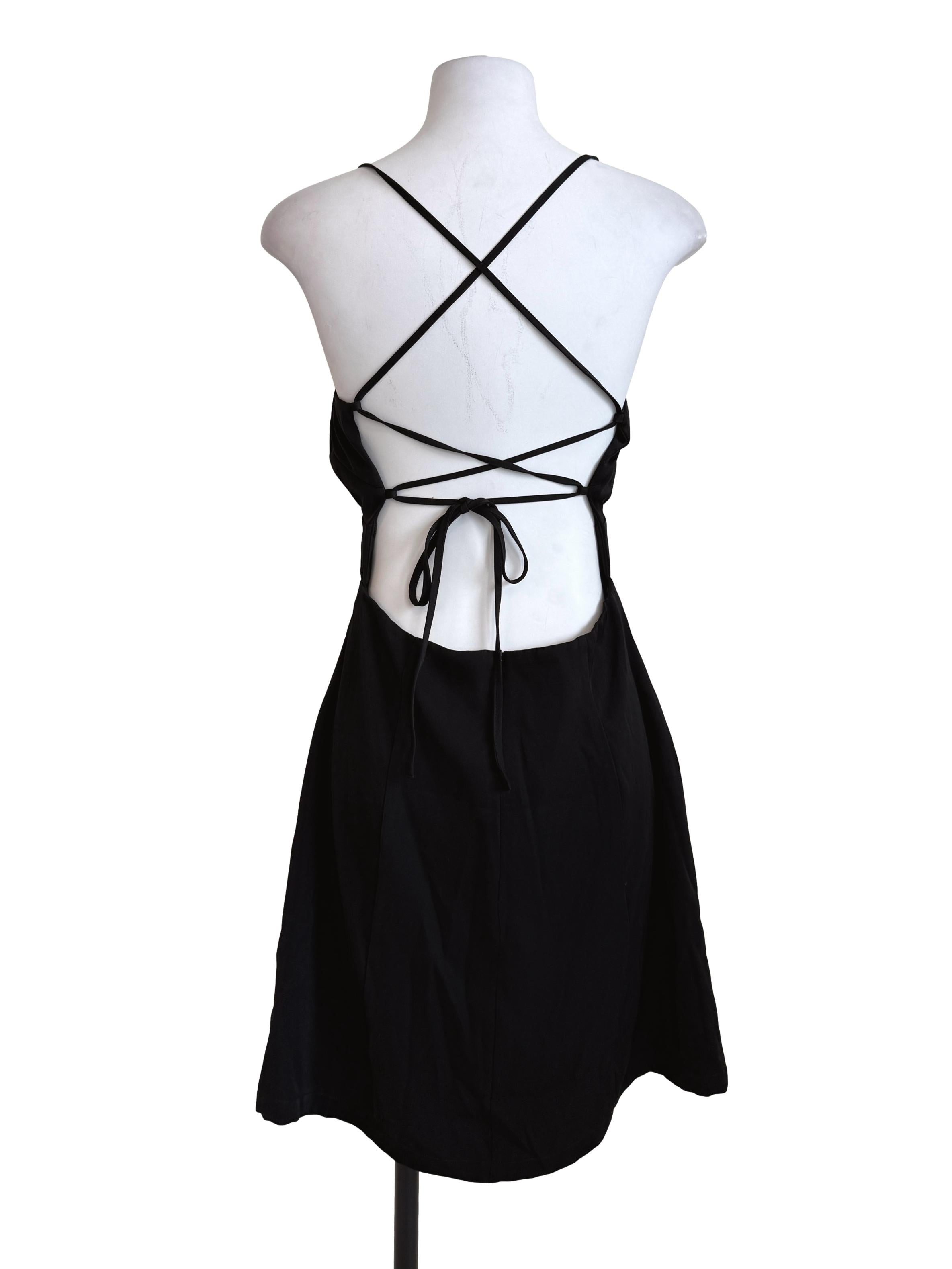 Black Open Back Dress