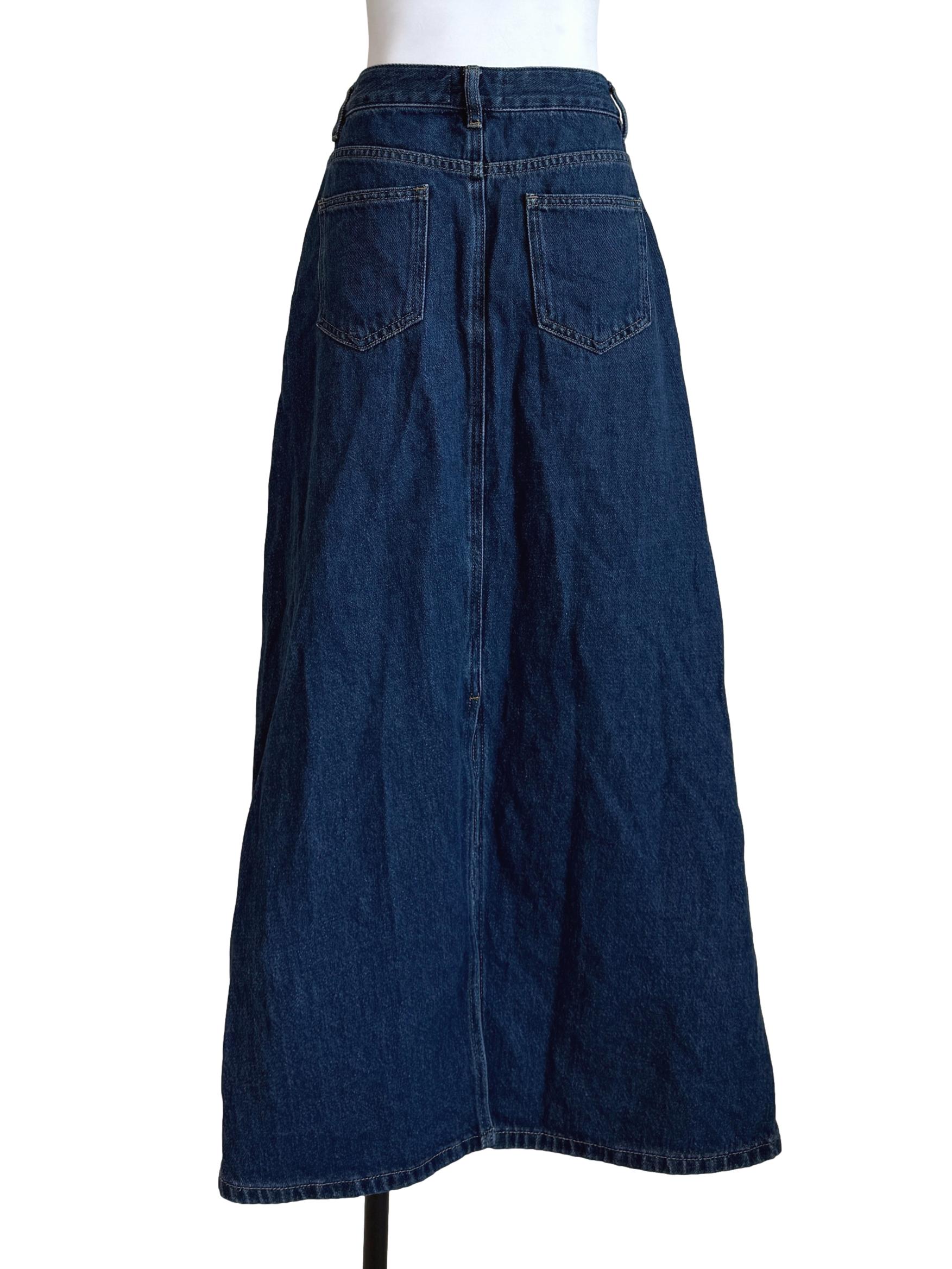 Denim Blue A-Line Skirt