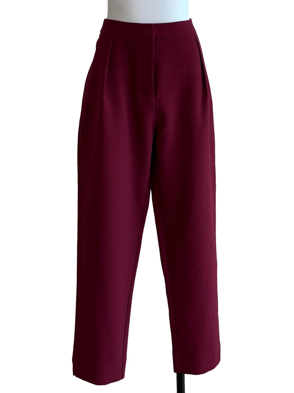 Maroon Slim Fit Pants