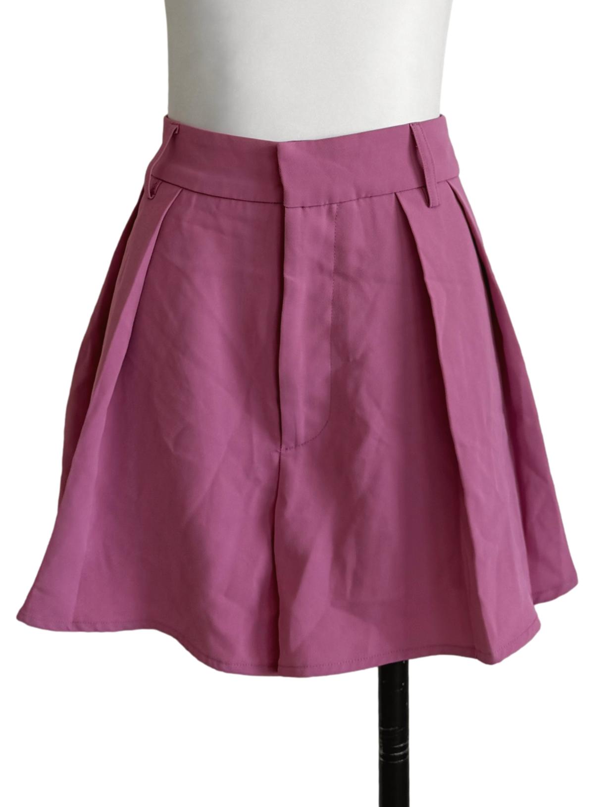 Fuschia Pink A-Line Shorts