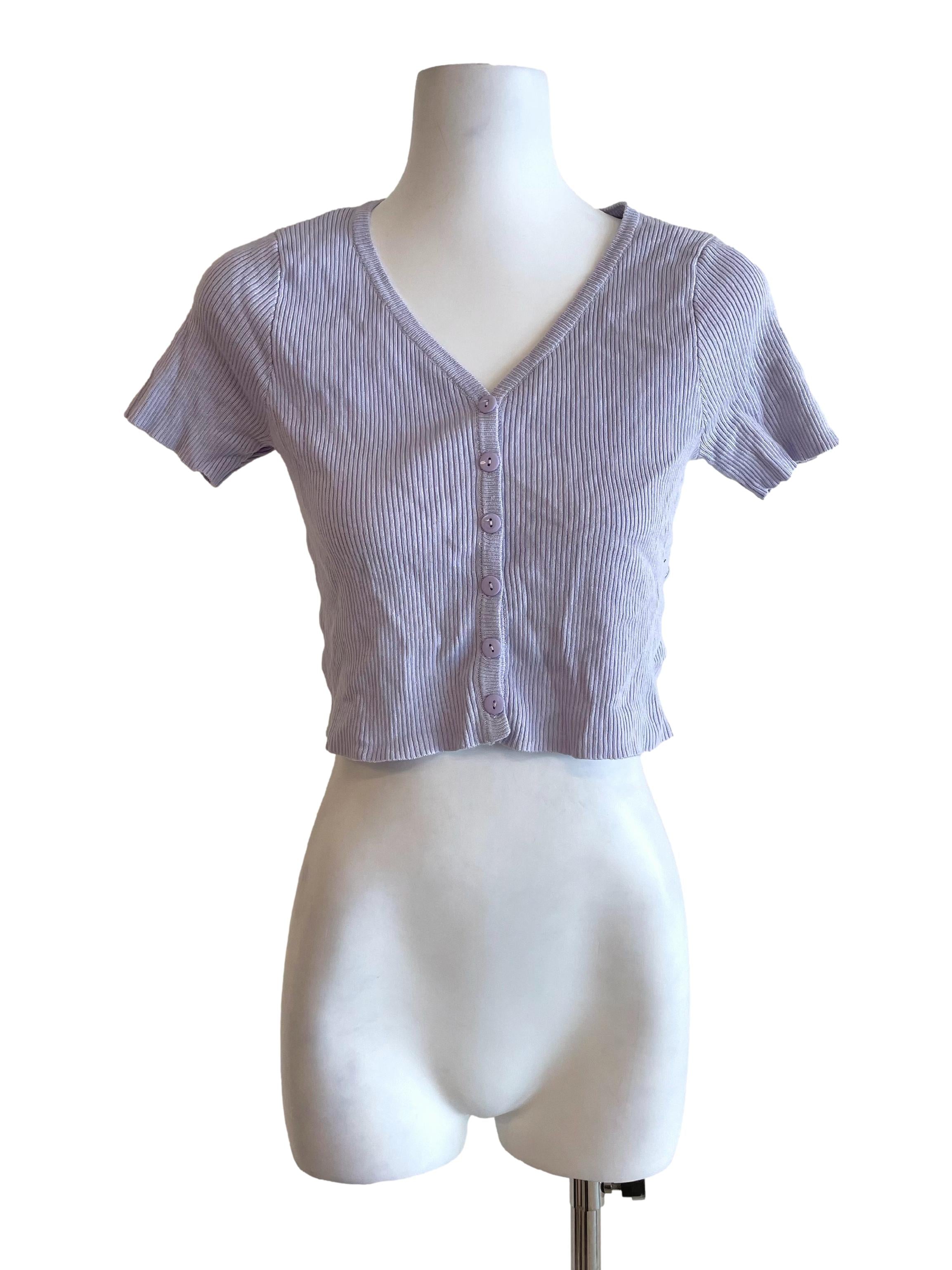 Periwinkle V Neck Knit Top