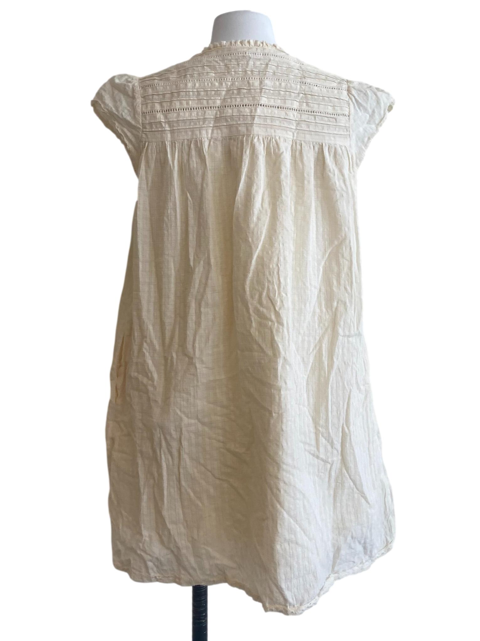 Cream Plaid Mini Dress