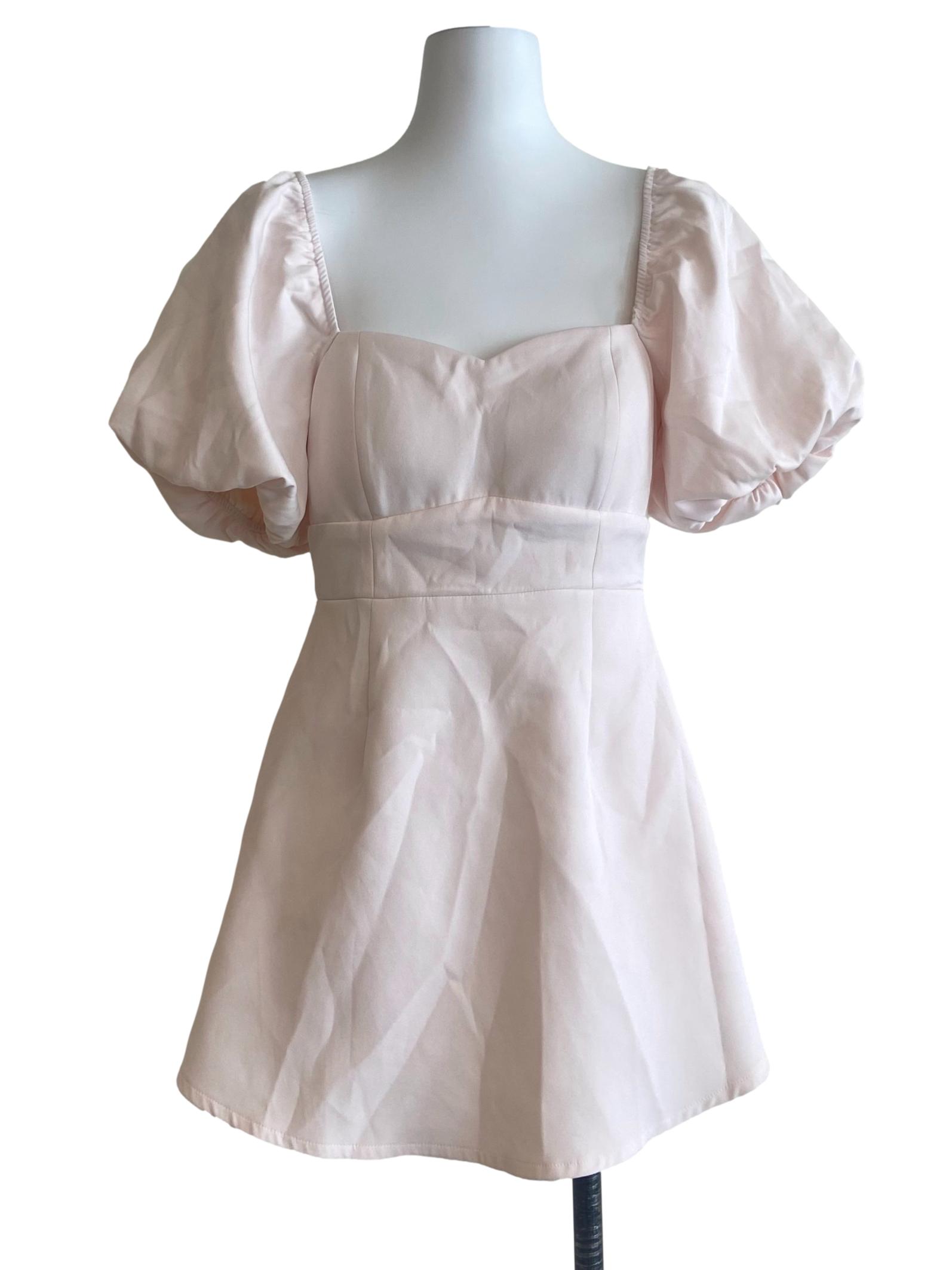 Coconut White Square Neck A-Line Dress