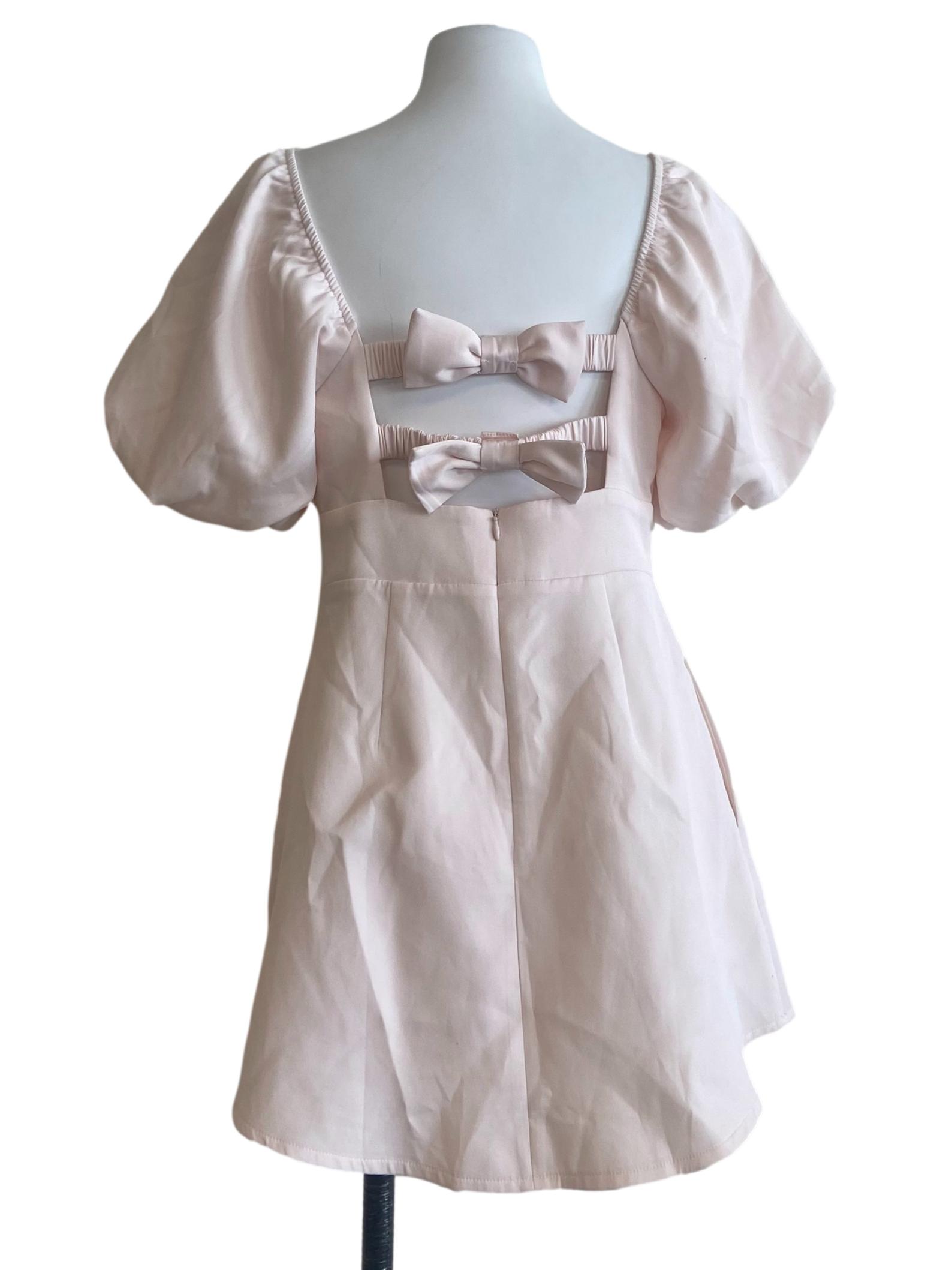 Coconut White Square Neck A-Line Dress