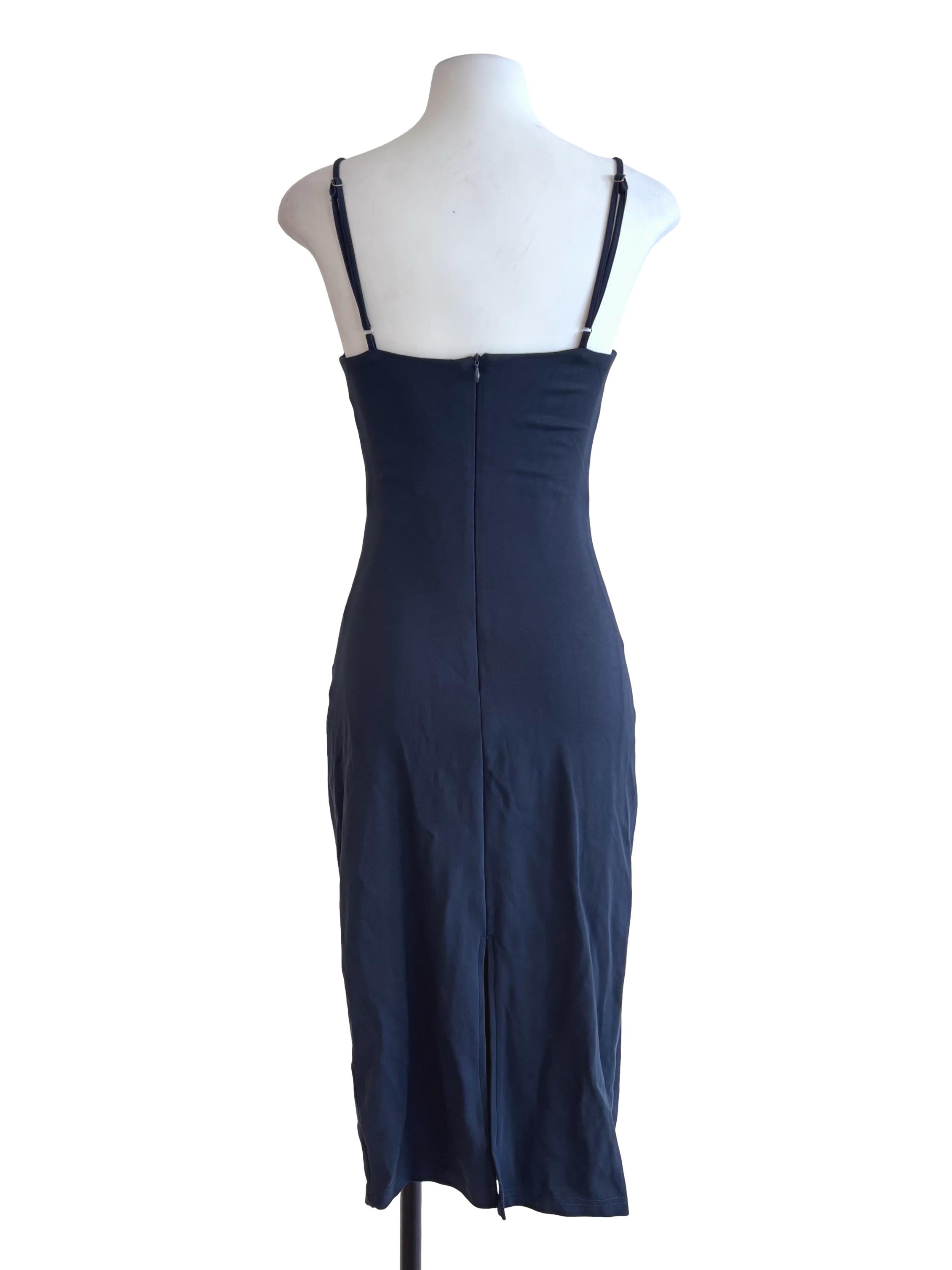 Dark Blue Drape Dress