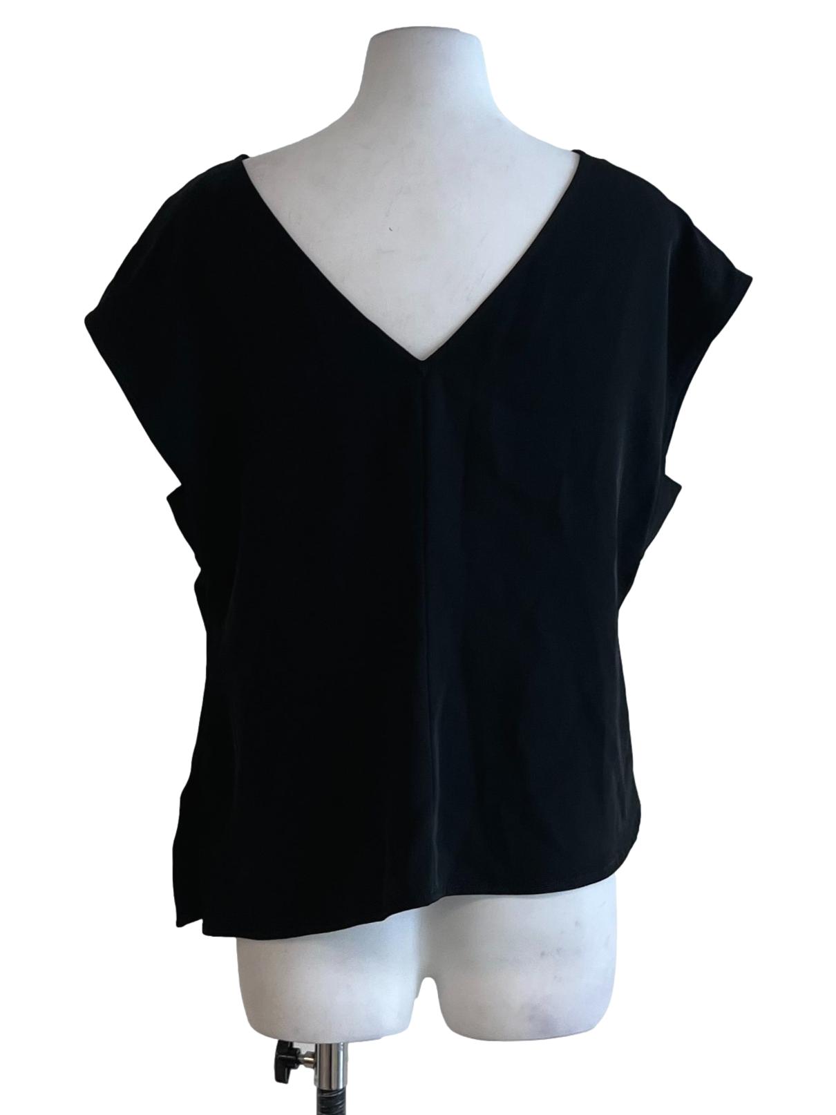 Black Sabrina Neckline Blouse