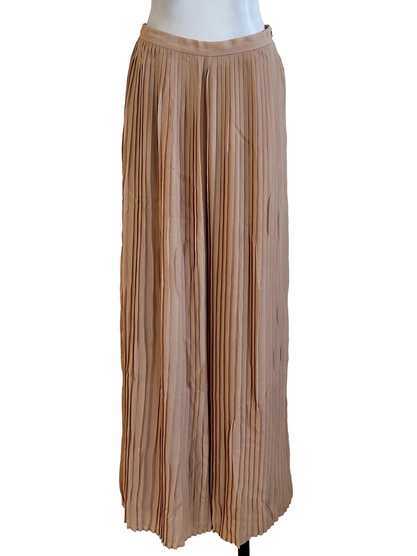 Macaroon Beige Pleated Pant