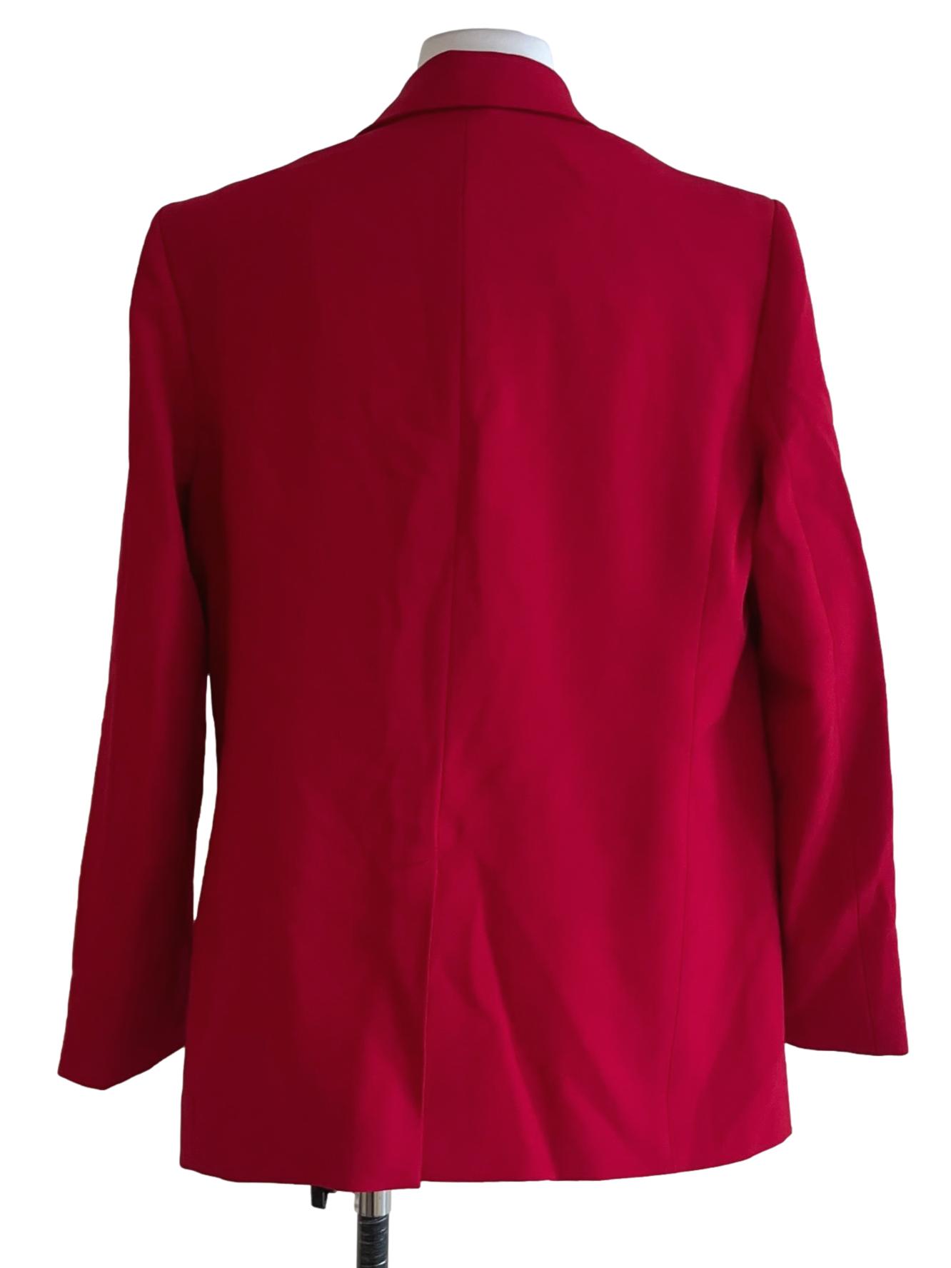 Red Wing Collar Single-Breasted Blazer