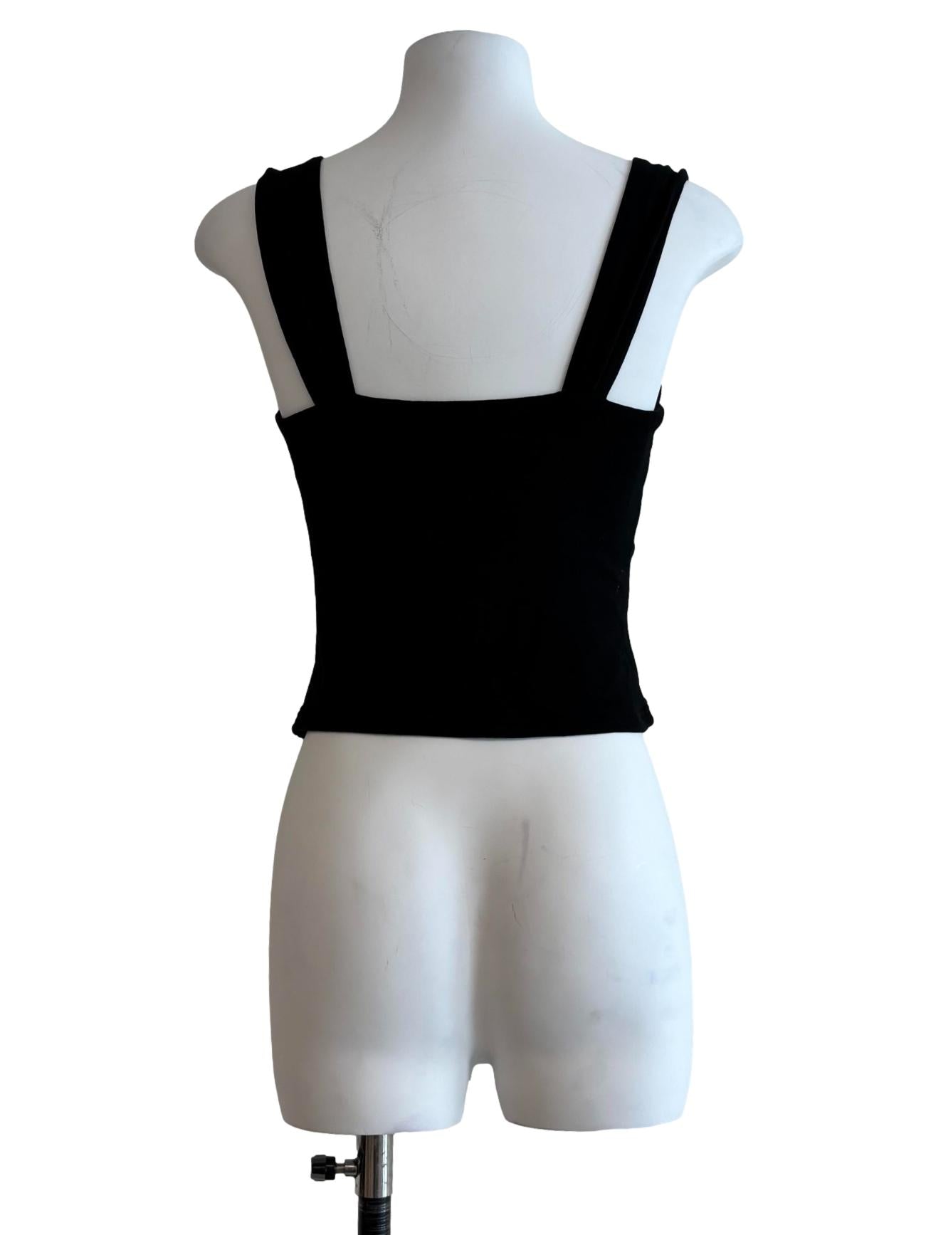 Night Black Queen Anne Top